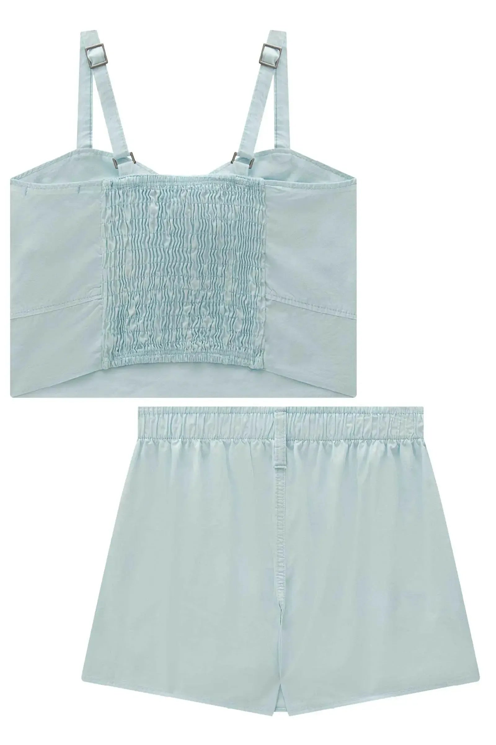 Conjunto de Top e Short Saia em Sarja com Elastano 99359 Lilimoon Teen Menina