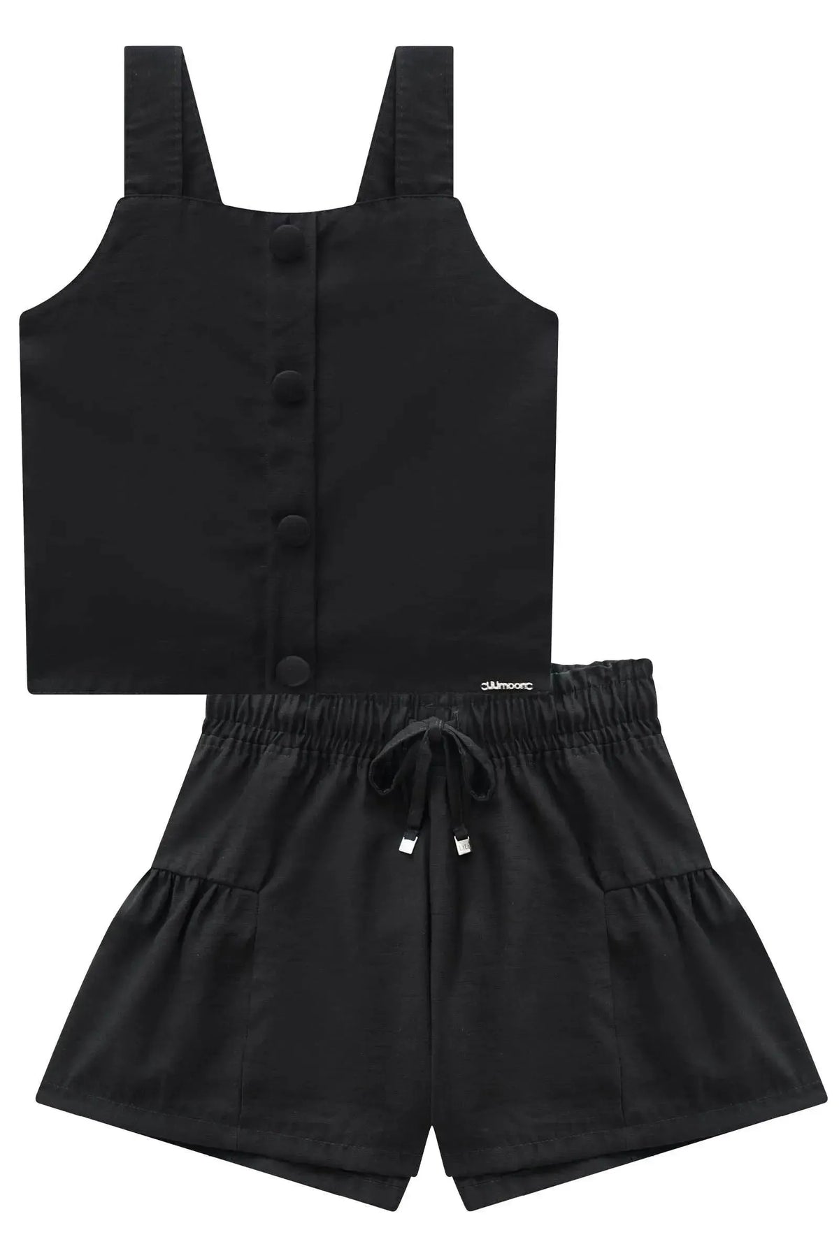 Conjunto de Top e Short Saia em Tecido Plano Viscose Sense 98610 Lilimoon Teen Menina