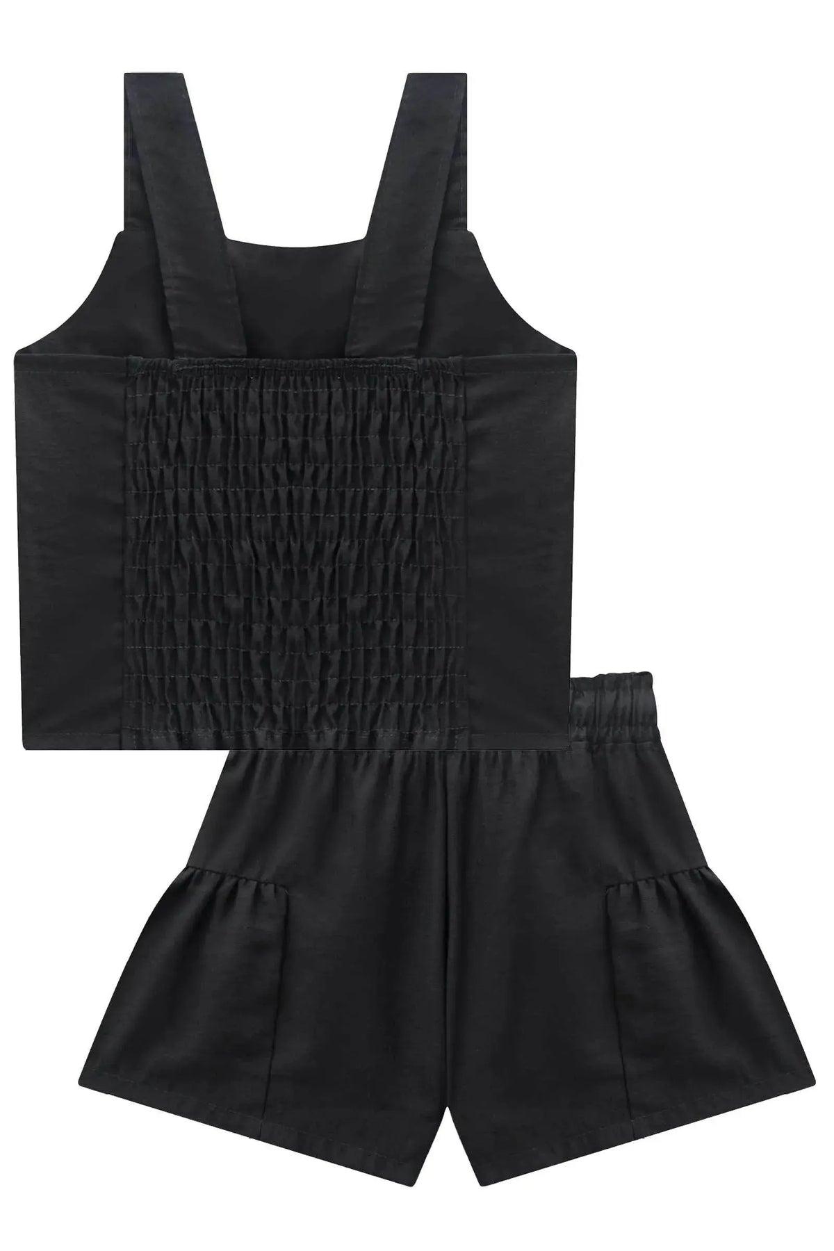 Conjunto de Top e Short Saia em Tecido Plano Viscose Sense 98610 Lilimoon Teen Menina