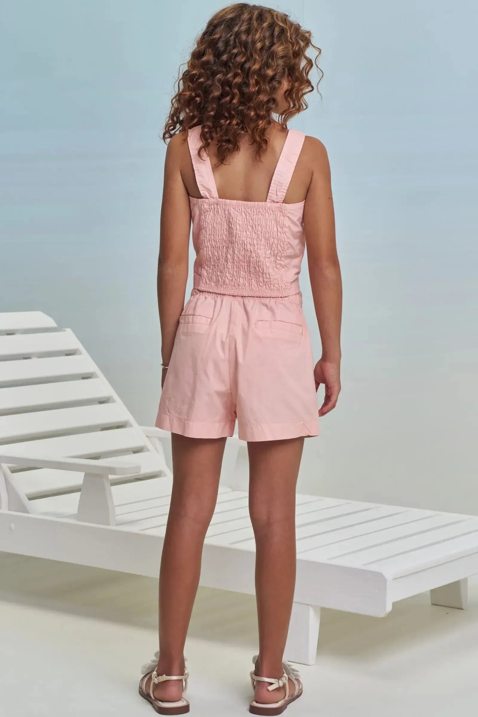 Conjunto de Top e Shorts em Sarja com Elastano 99317 Lilimoon Teen Menina