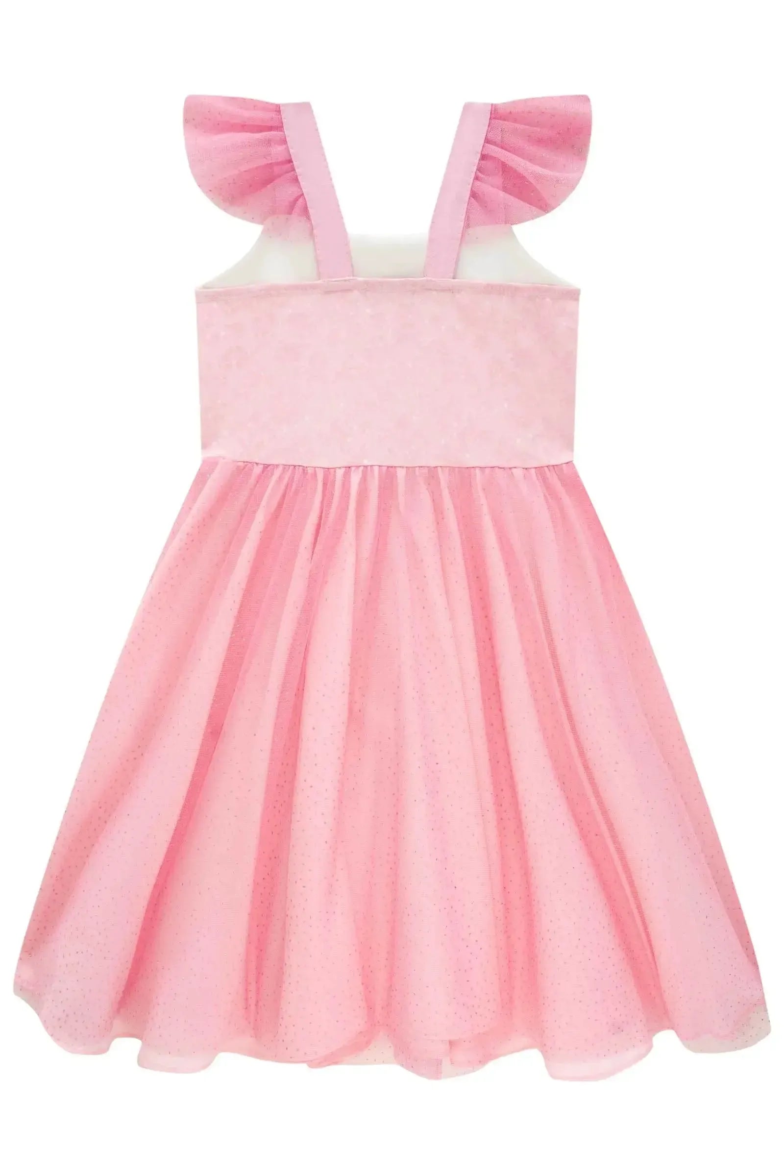 Fantasia de Bailarina em Fly Tech e Tule Glitter 85752 Infanti Infantil Menina