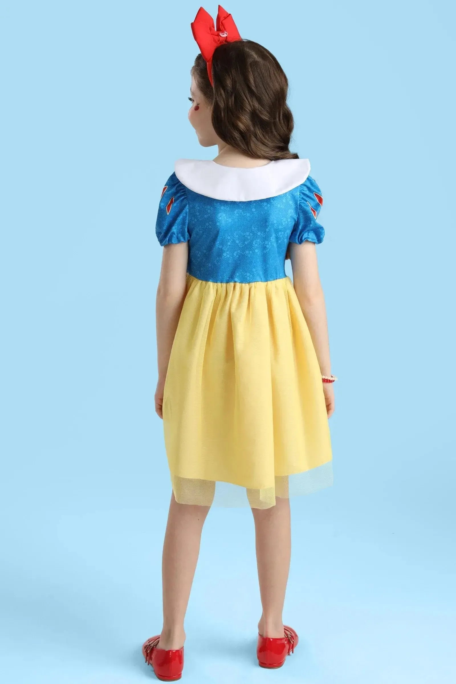 Fantasia de Princesa Branca Das Neves. (Vestido em Malha UV e Tule) 97602 Kukiê Infantil Menina