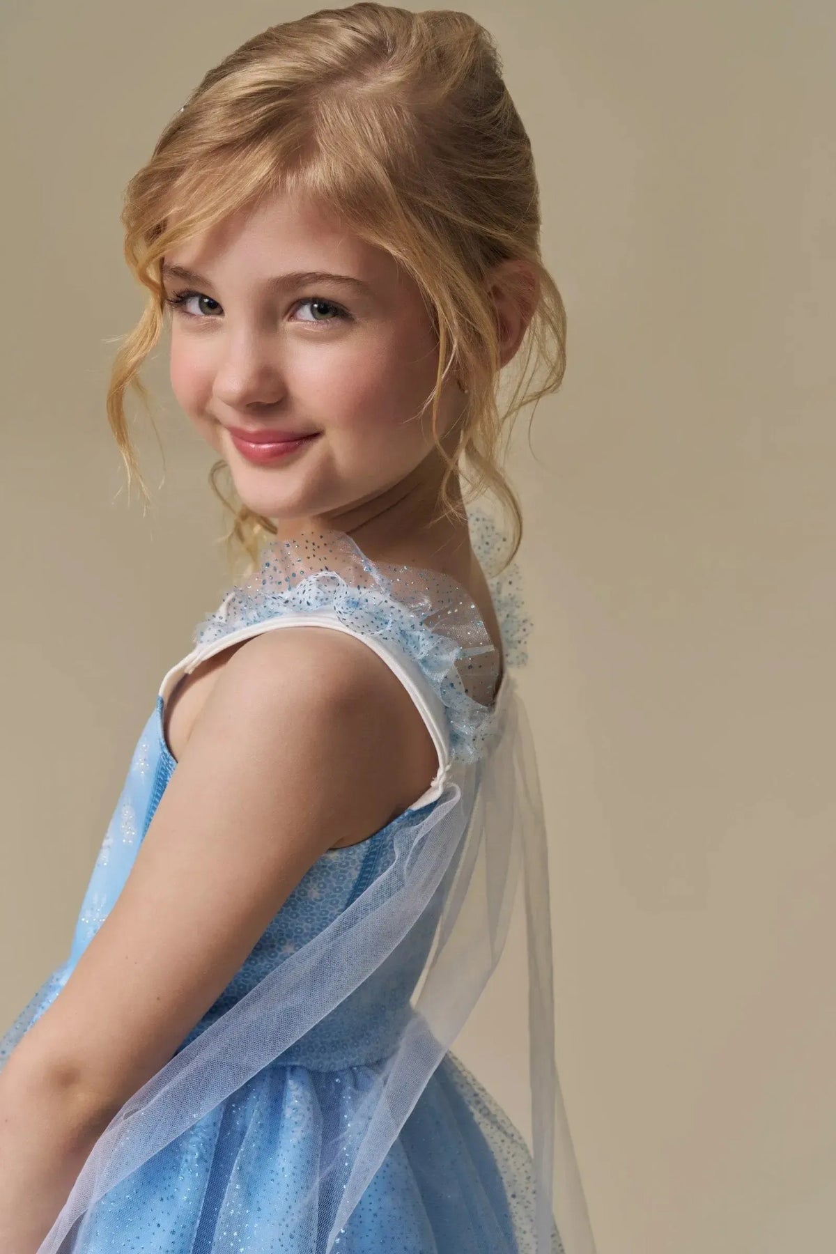 Fantasia de Princesa Do Gelo em Fly Tech e Organza Brilho. Acompanha Varinha 97390 Infanti Infantil Menina