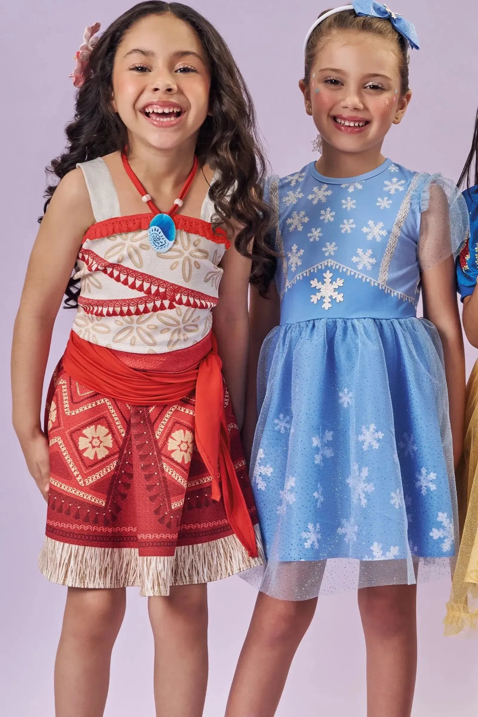 Fantasia de Princesa Do Gelo (Vestido em Malha UV e Tule Brilho - Acompanha Arco) 85886 Kukiê Infantil Menina