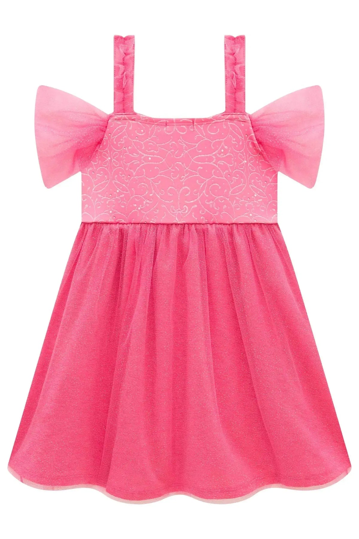 Fantasia de Princesa (Vestido em Malha e Tule Brilho) 97606 Kukiê Infantil Menina