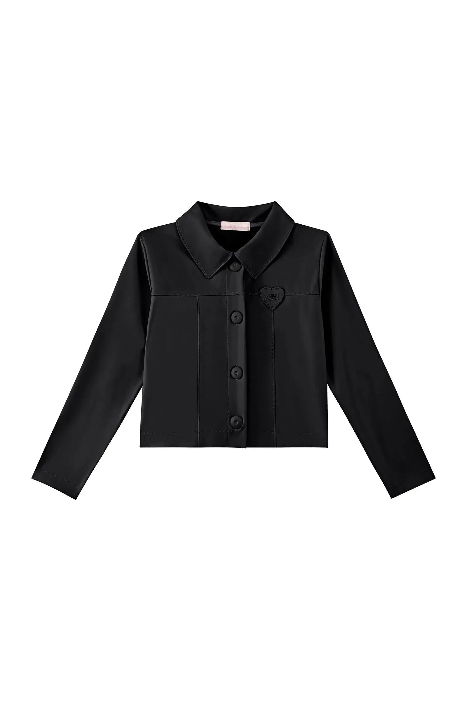 Jaqueta Boxy em Couro Eco 91867 Kukiê Infantil Menina