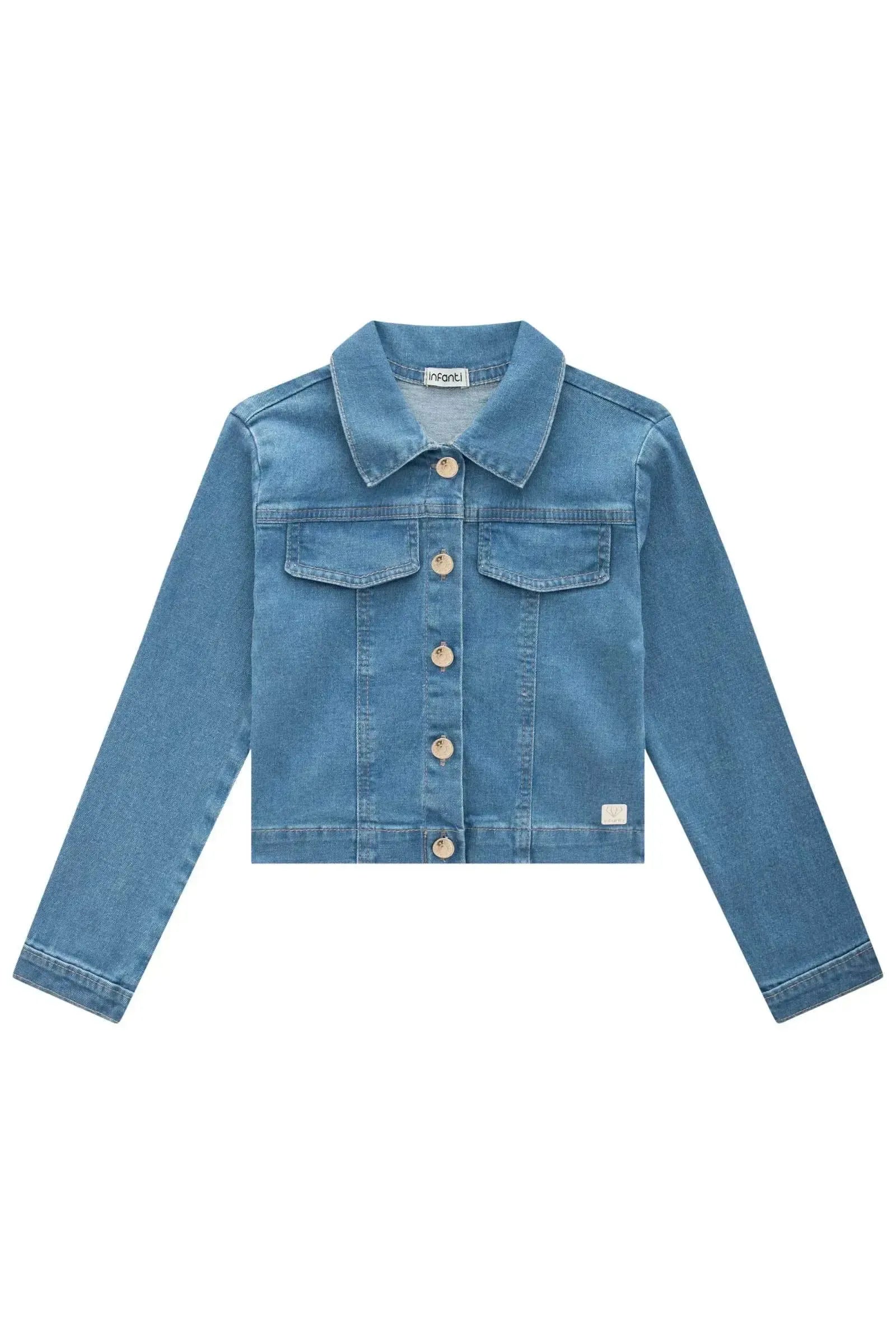 Jaqueta Boxy em Jeans com Elastano 90807 Infanti Infantil Menina