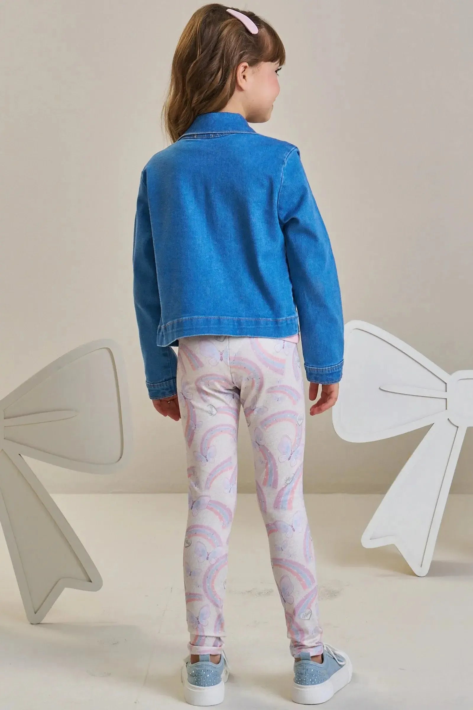 Jaqueta Boxy em Jeans com Elastano 90807 Infanti Infantil Menina