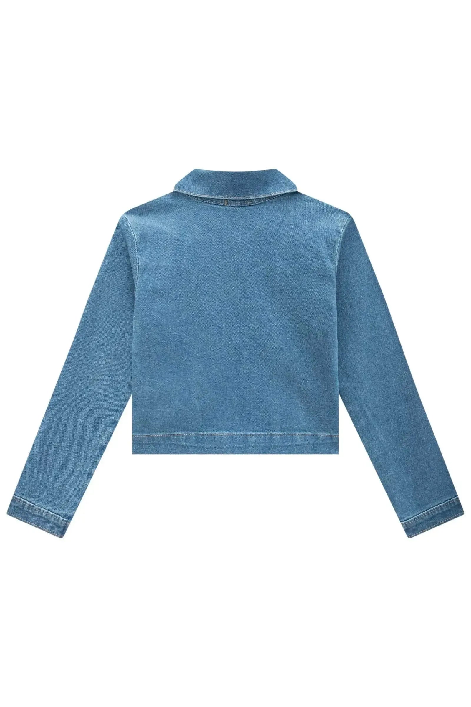 Jaqueta Boxy em Jeans com Elastano 90807 Infanti Infantil Menina