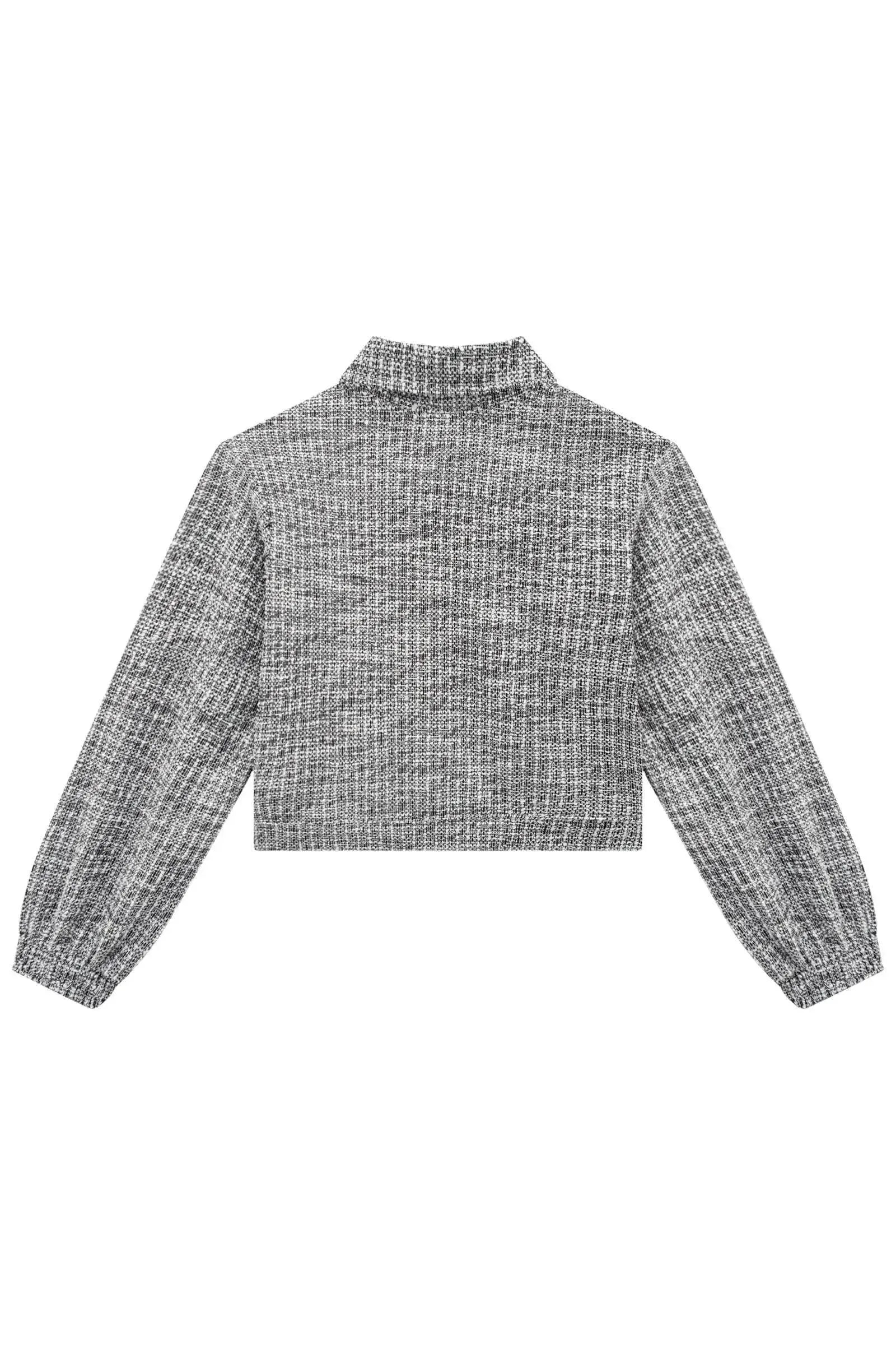 Jaqueta Boxy em Tweed London 89415 Lilimoon Teen Menina