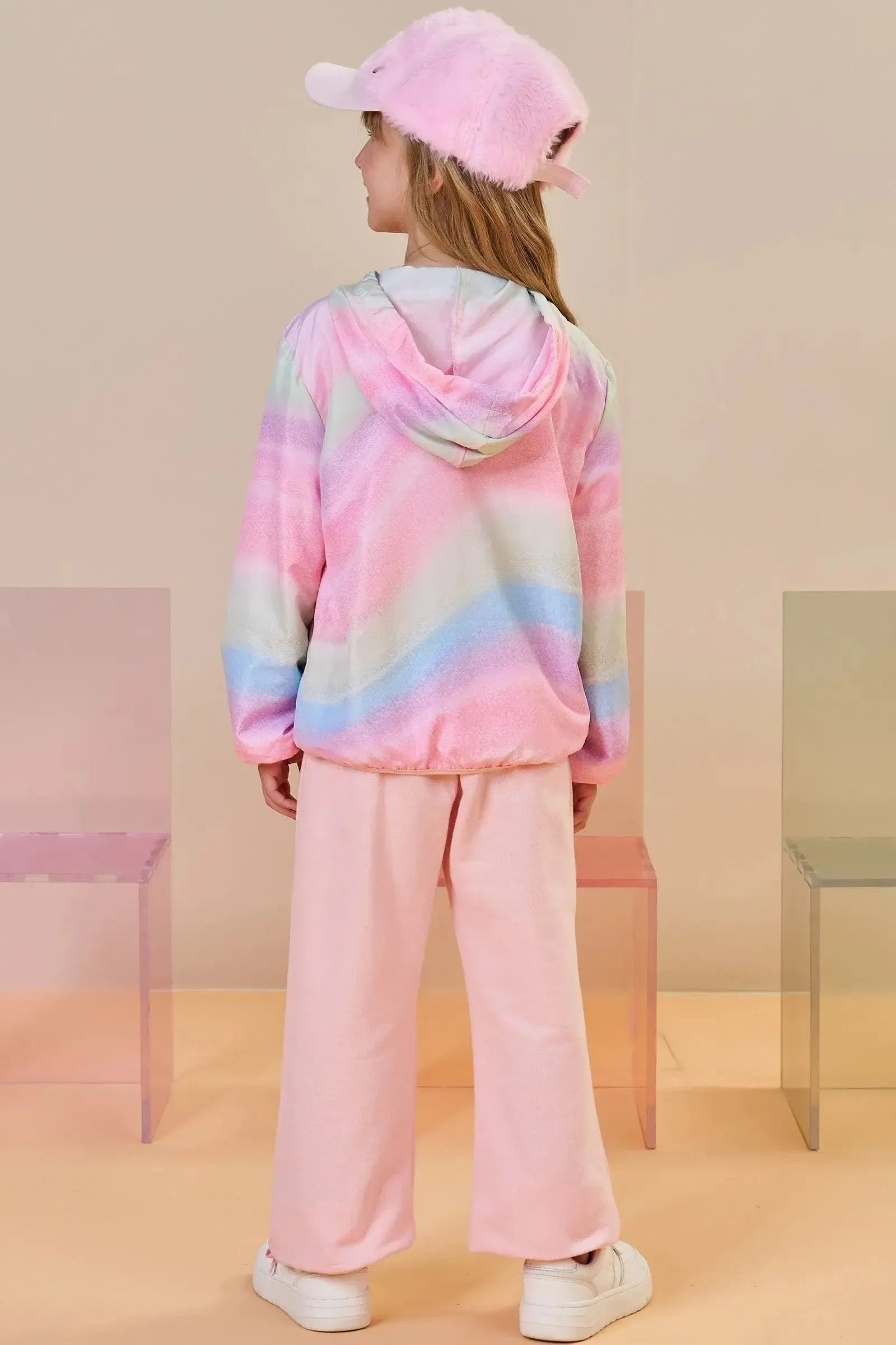 Jaqueta Corta Vento em Nylon 89668 Infanti Infantil Menina