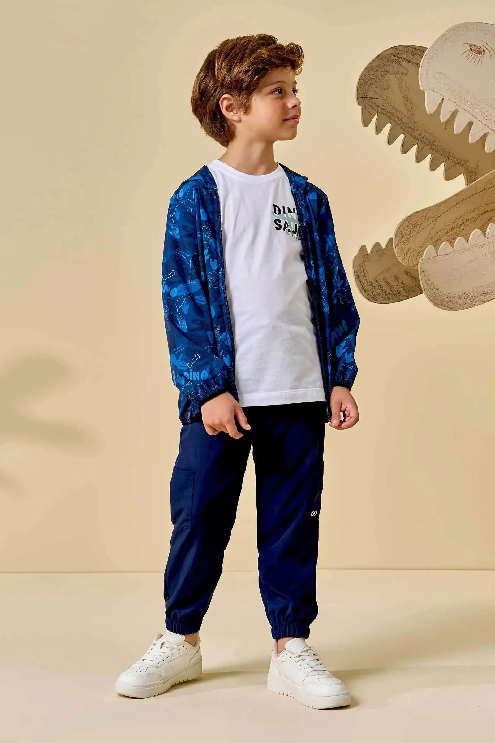 Jaqueta Corta Vento em Nylon Ergonomic com Elastano 94782 LucBoo Infantil Menino
