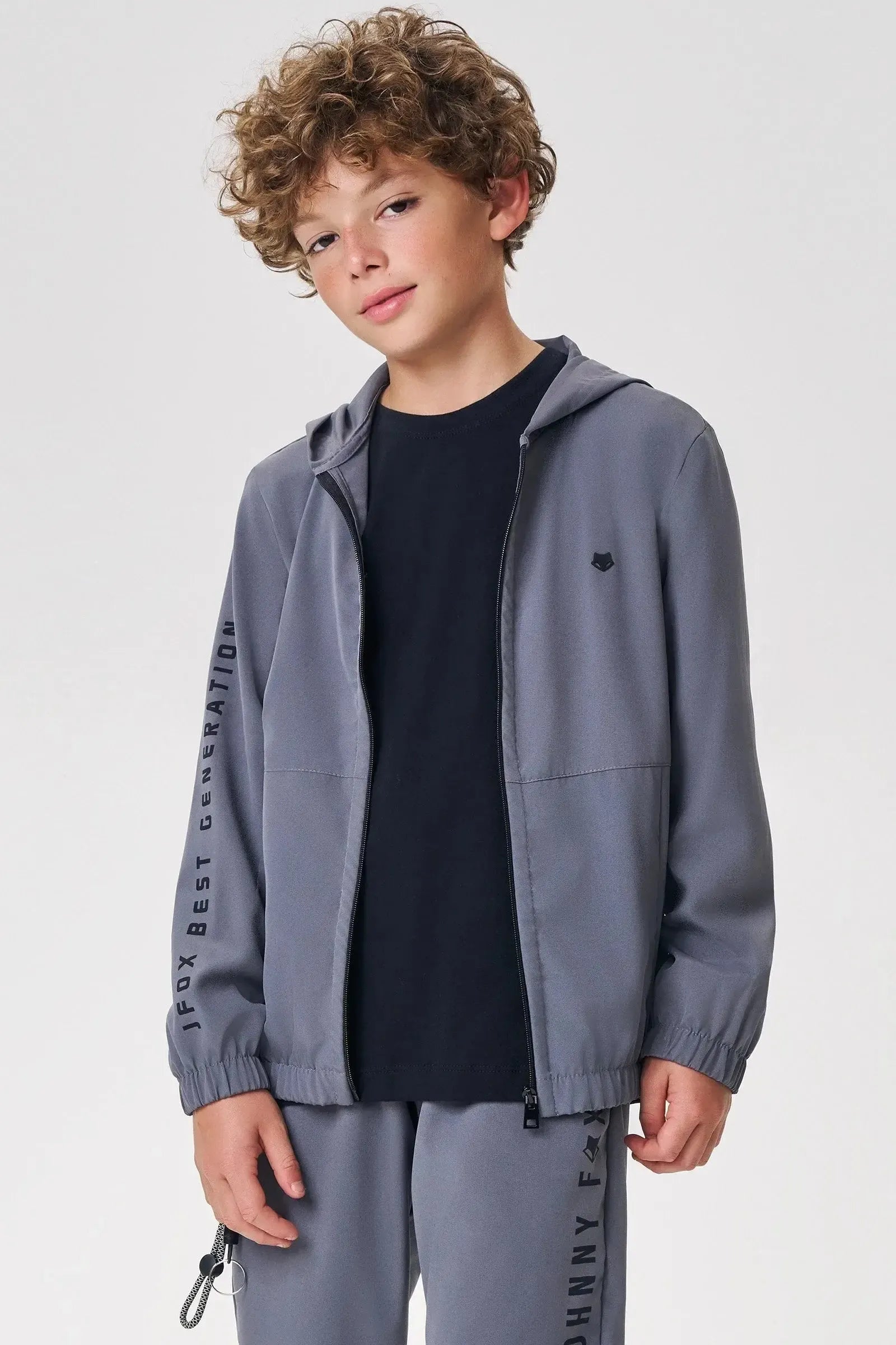 Jaqueta Corta Vento em Nylon Hidronatic com Elastano 90192 Johnny Fox Teen Menino