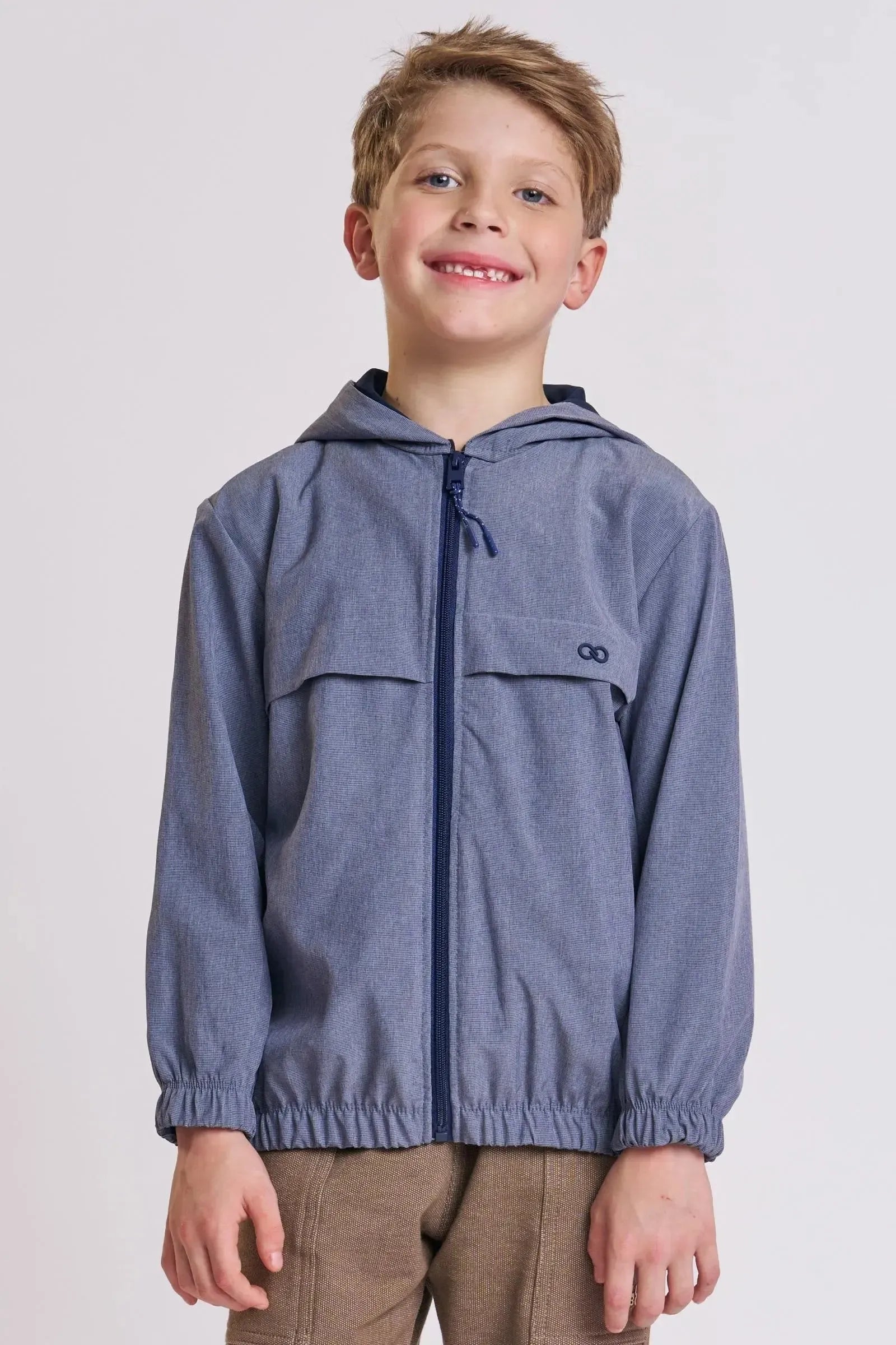 Jaqueta Corta Vento em Nylon Mesclado com Elastano 89542 LucBoo Infantil Menino