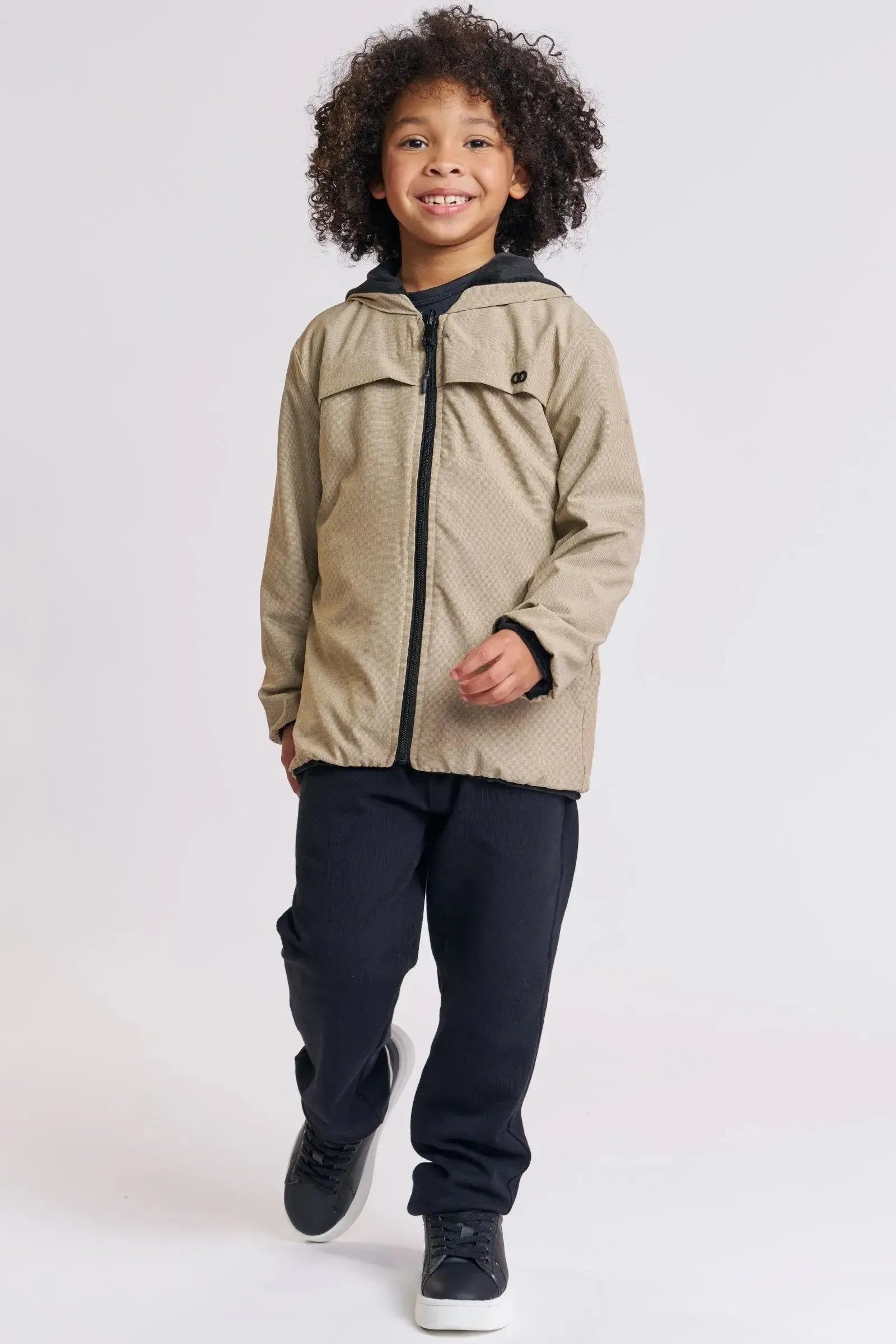 Jaqueta Corta Vento em Nylon Mesclado com Elastano 91823 LucBoo Infantil Menino