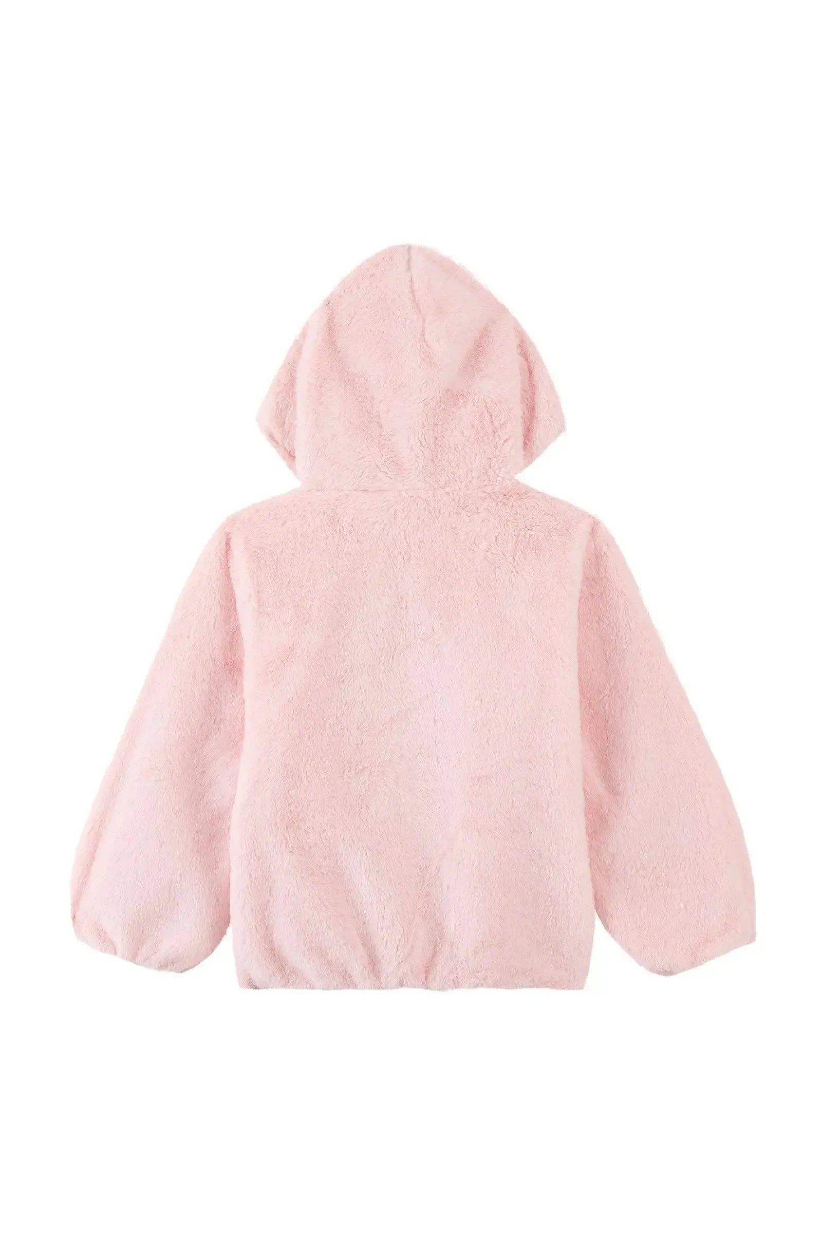 Jaqueta Dupla Face em Nylon Forrada com Pelo Carneirinho 89880 Kukiê Infantil Menina