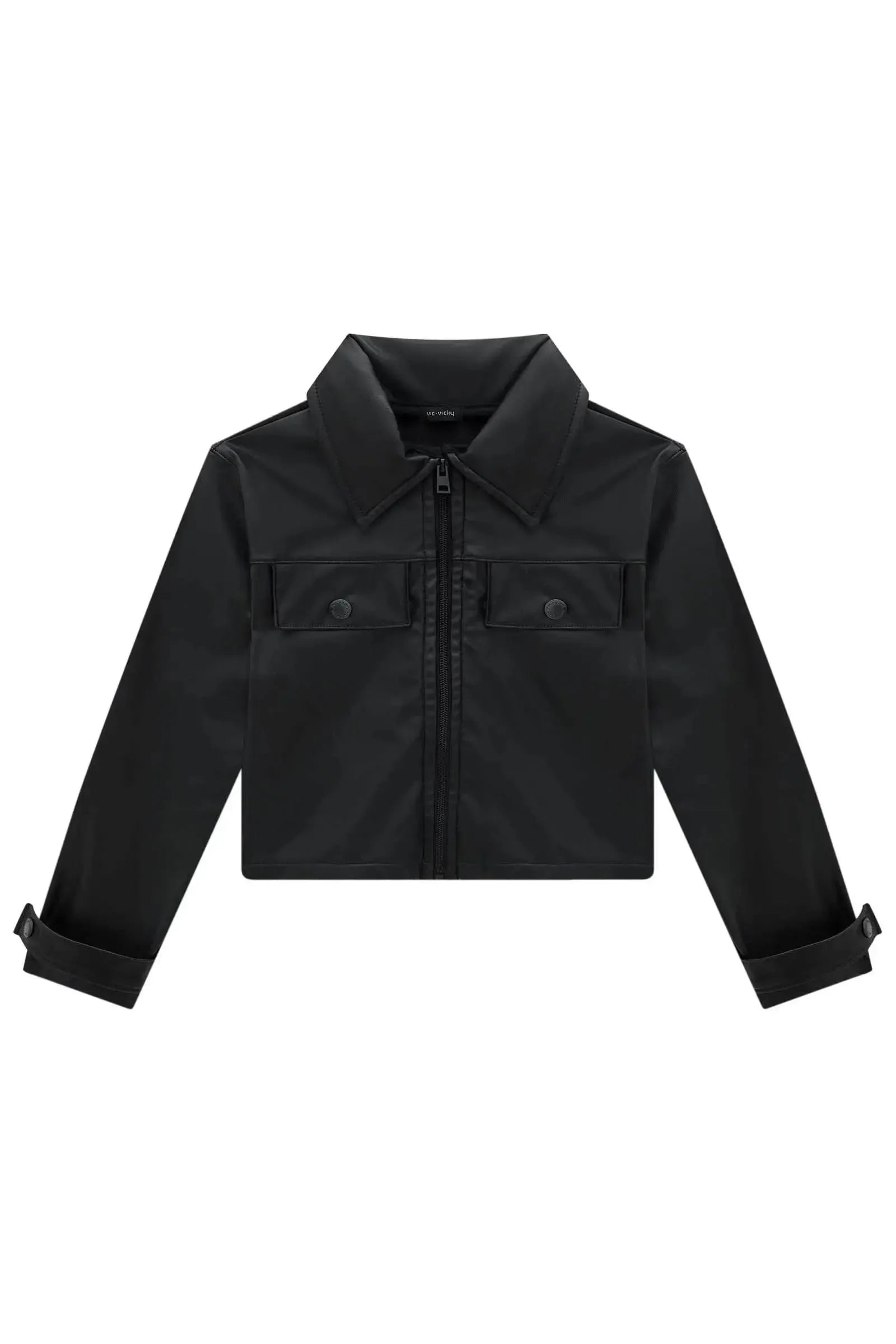 Jaqueta em Couro Sintético Dublado 90634 Vic&Vicky Teen Menina