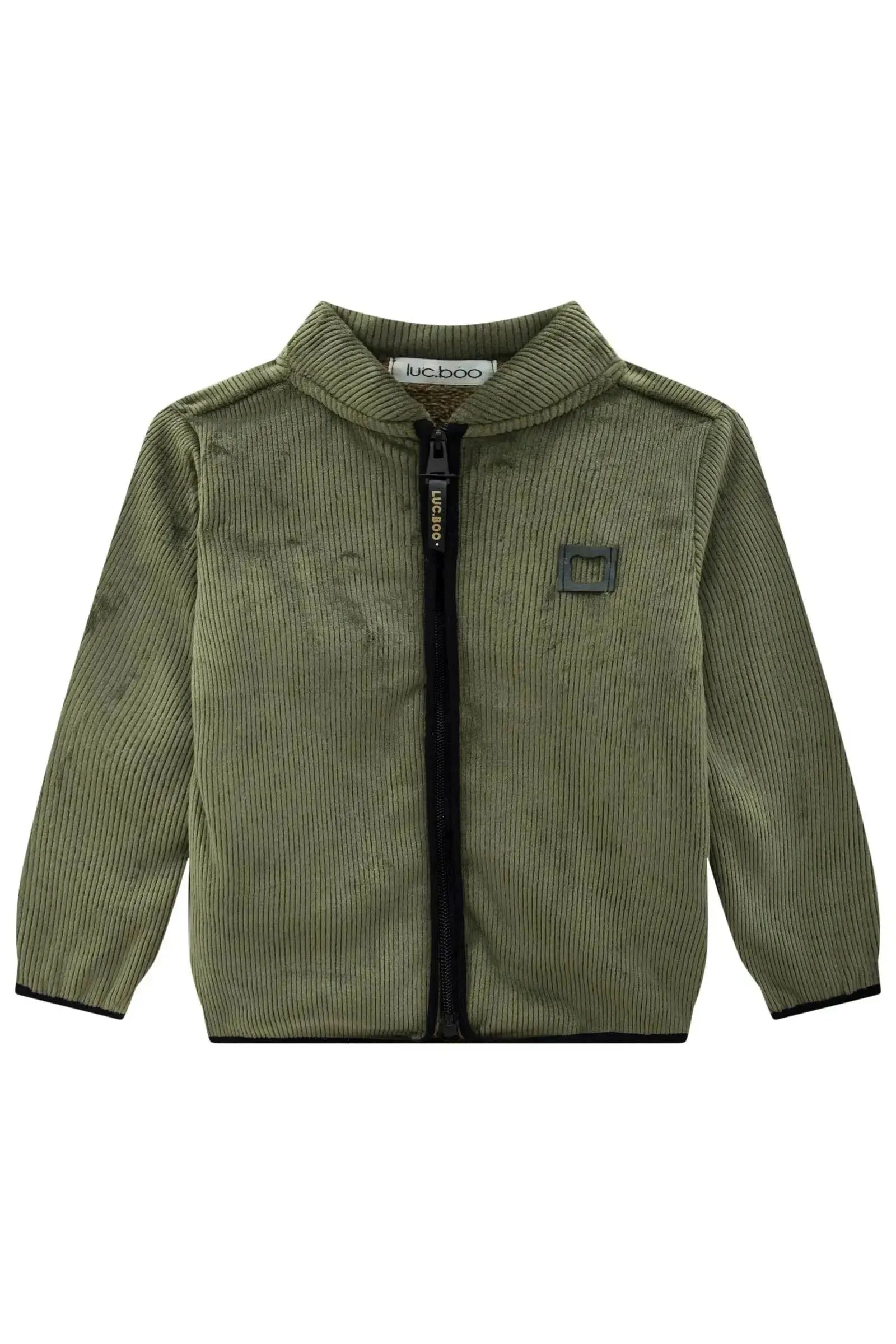Jaqueta em Fleece Cotelê Dublado com Pelo Carneirinho 89513 LucBoo Bebê Menino