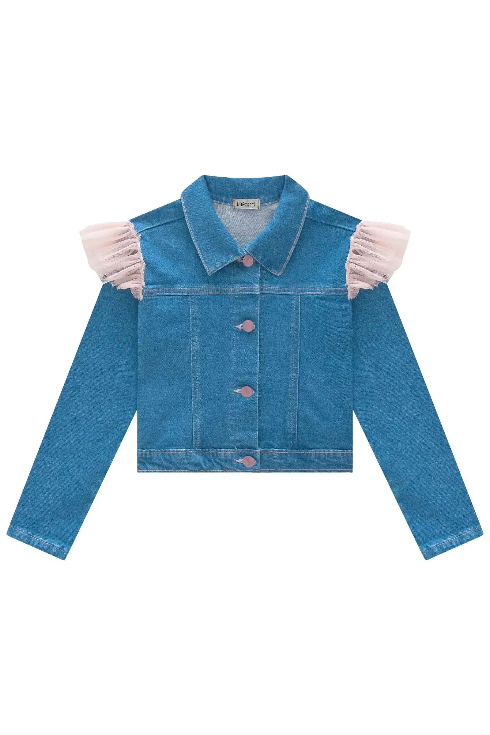 Jaqueta em Jeans com Elastano 79639 Infanti Infantil Menina