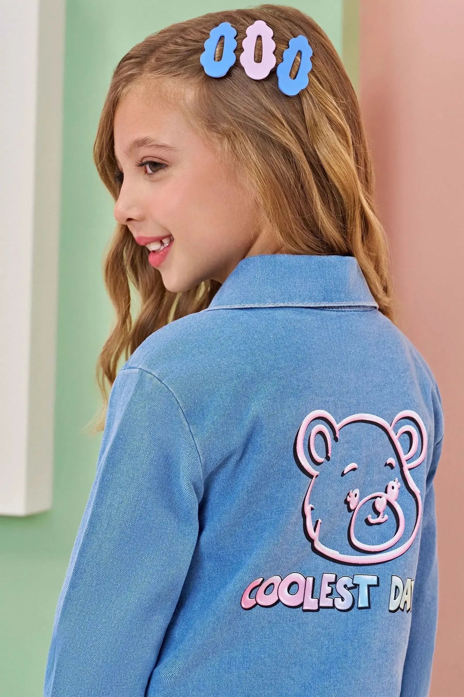Jaqueta em Jeans com Elastano 90793 Infanti Infantil Menina