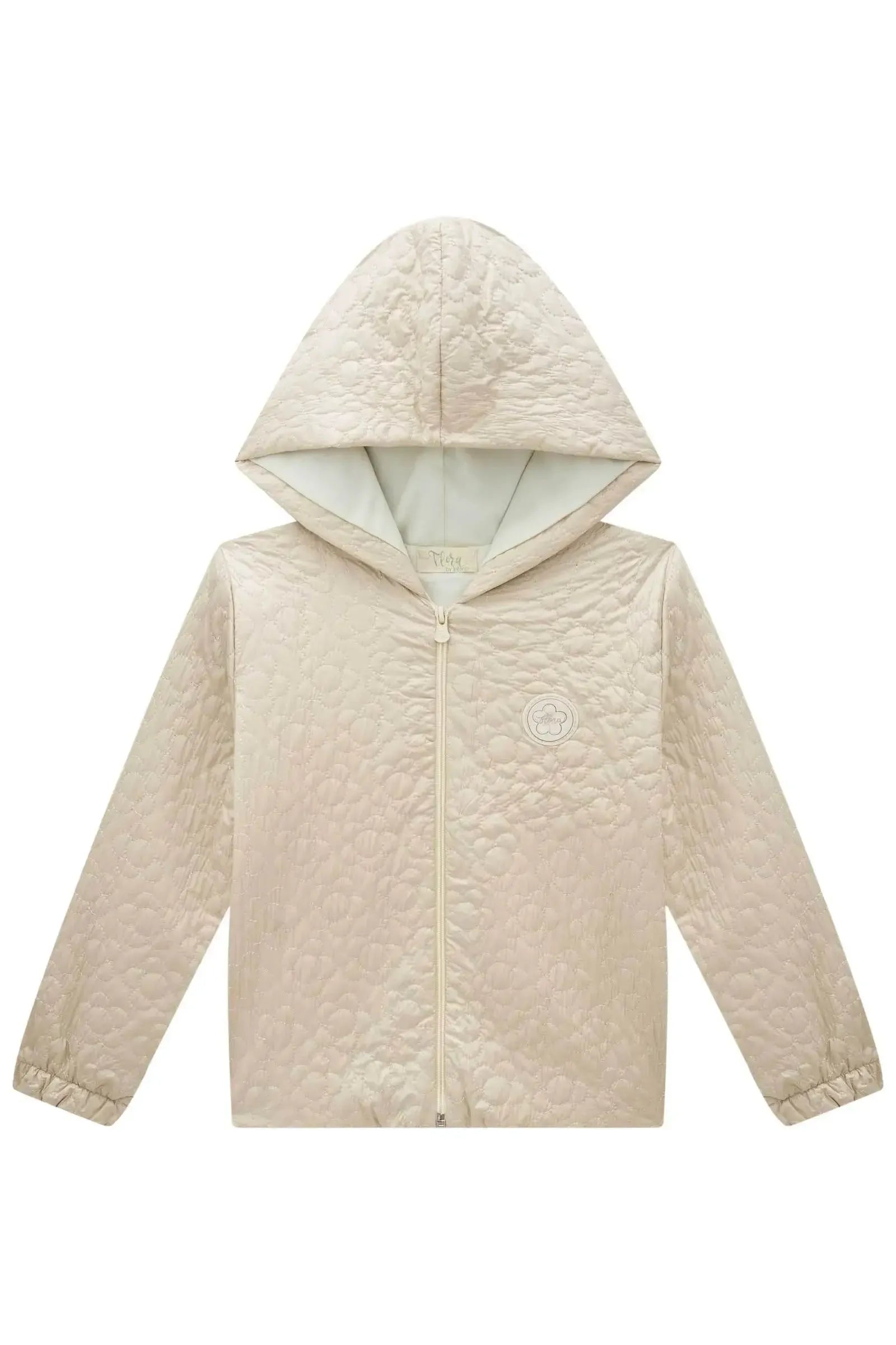 Jaqueta em Matelassê Flores 90931 Infanti Infantil Menina