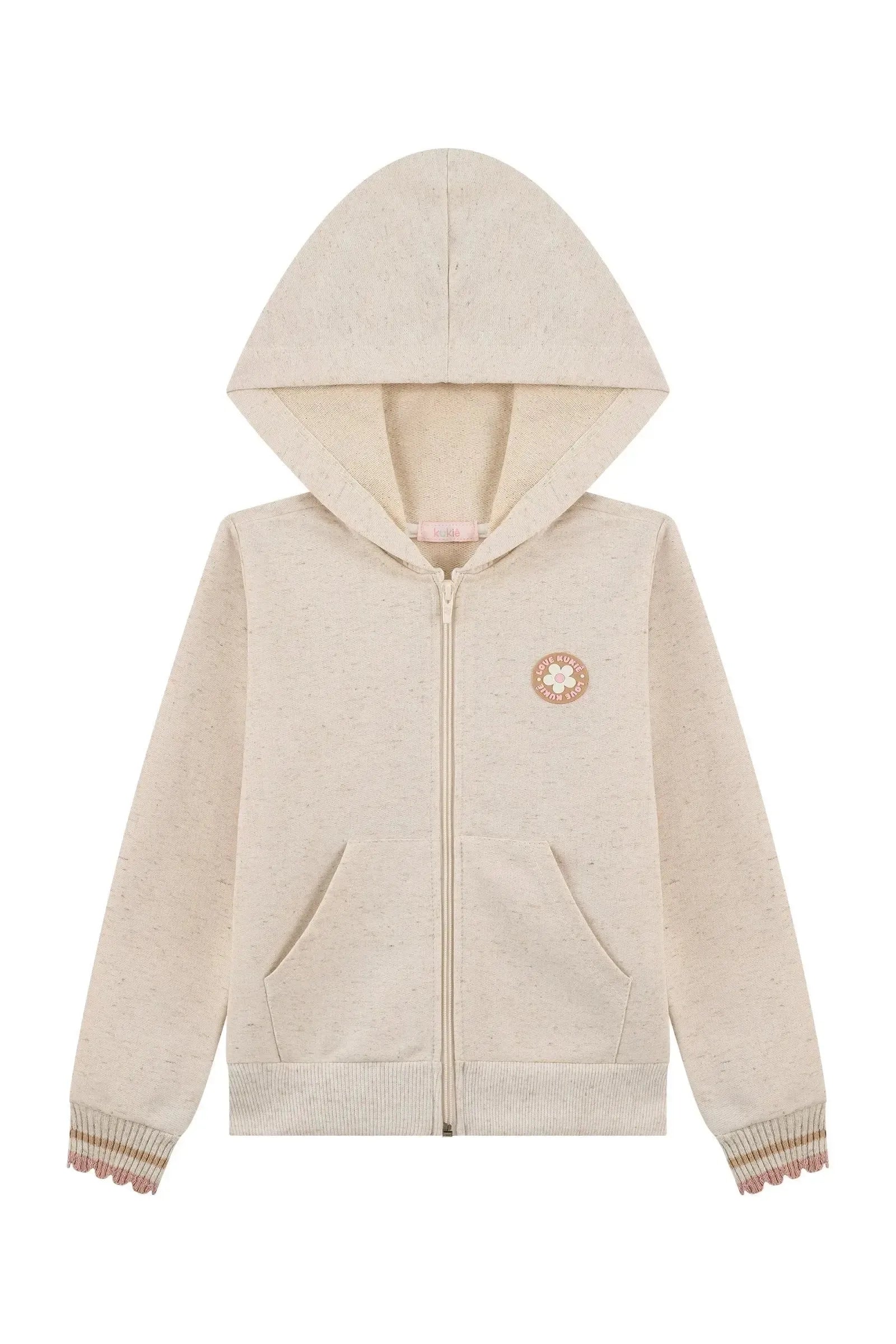 Jaqueta em Moletom sem Pelúcia 89922 Kukiê Infantil Menina
