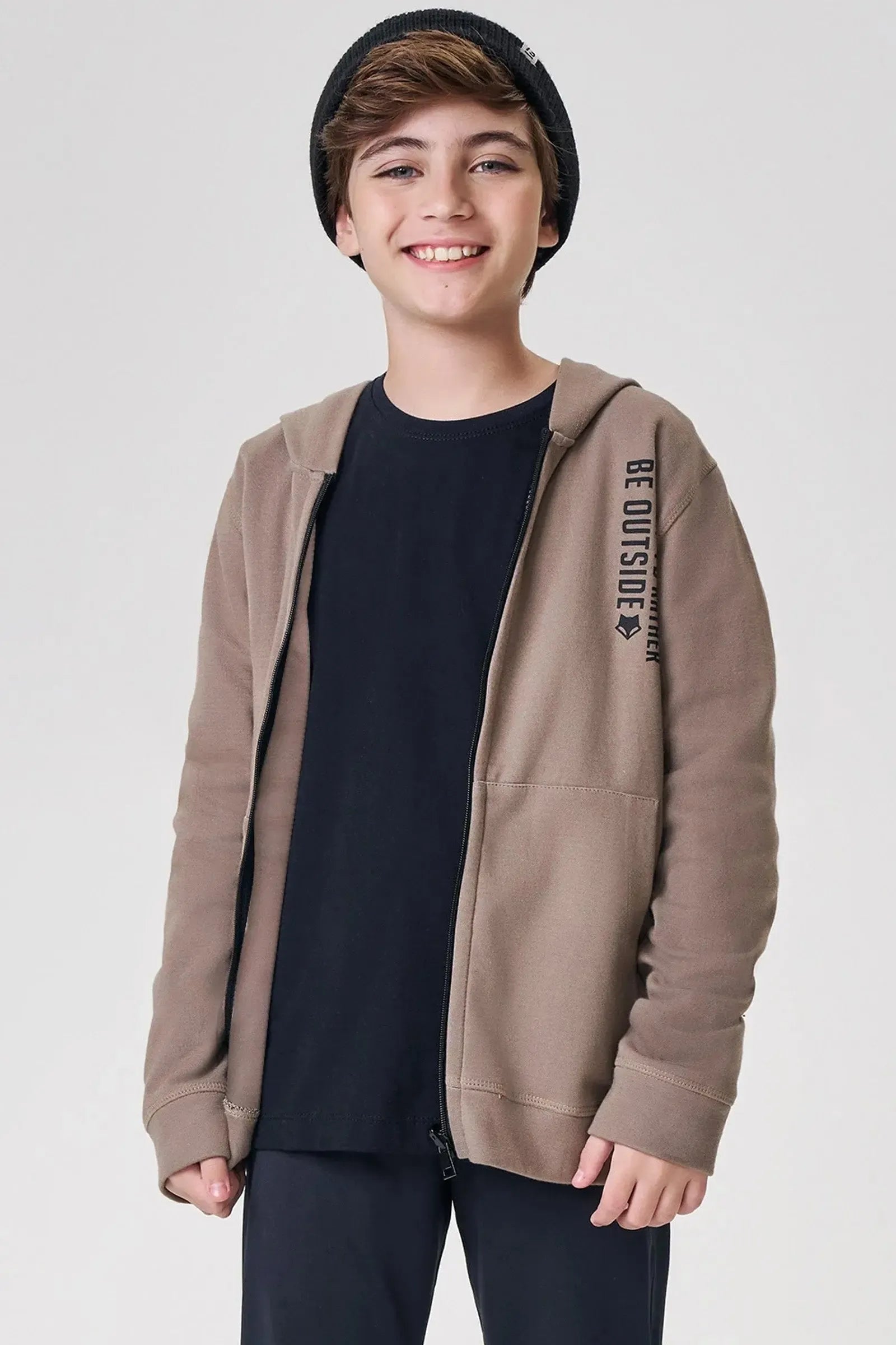 Jaqueta em Moletom sem Pelúcia 90184 Johnny Fox Teen Menino