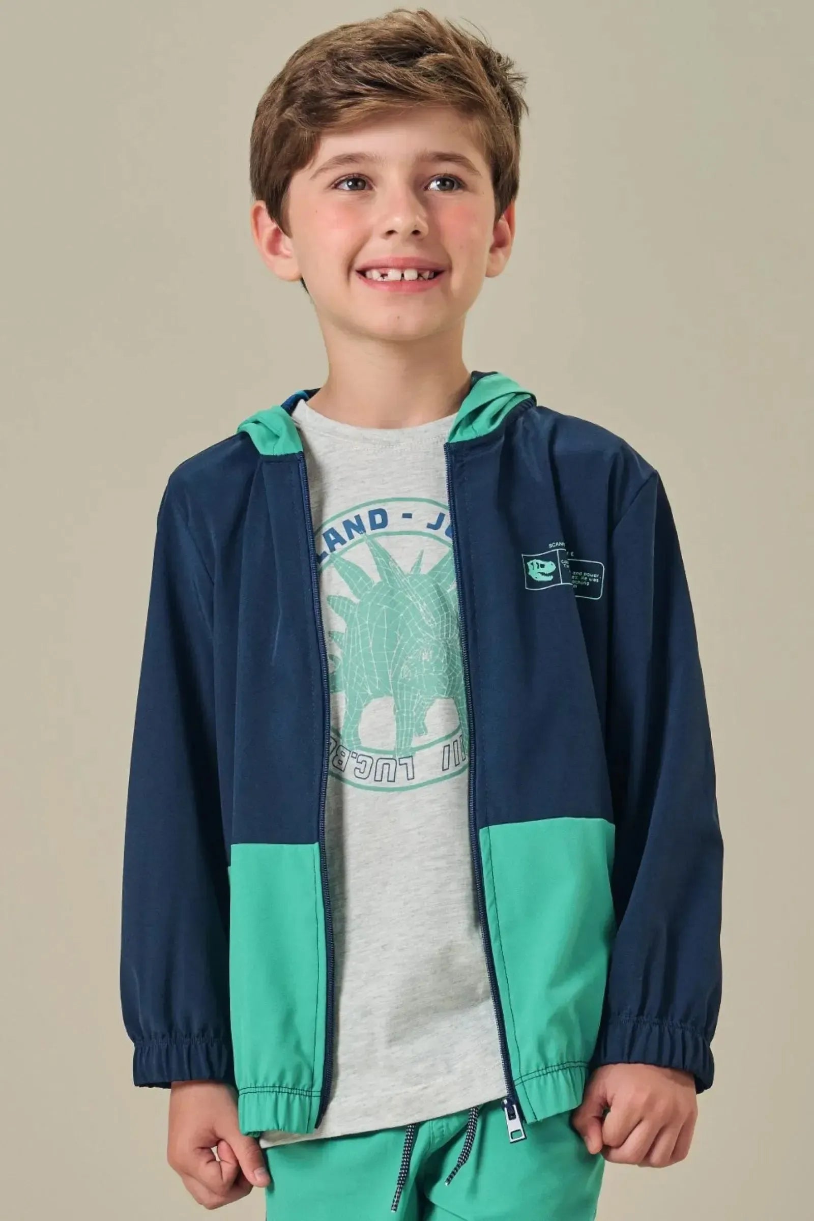 Jaqueta em Nylon Tecnospan com Elastano 85109 LucBoo Infantil Menino