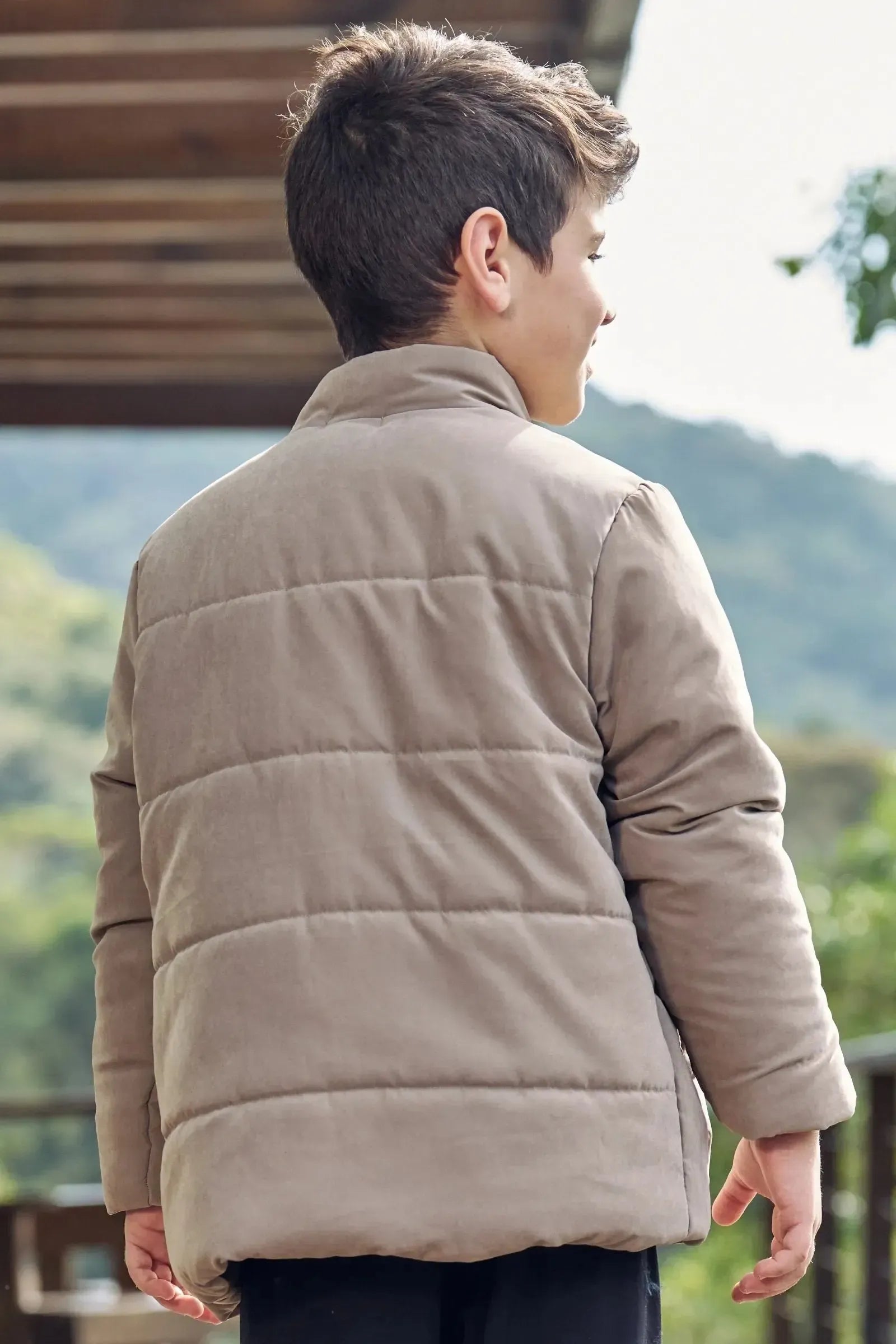 Jaqueta Puffer em Tecido Cupro 92394 LucBoo Infantil Menino