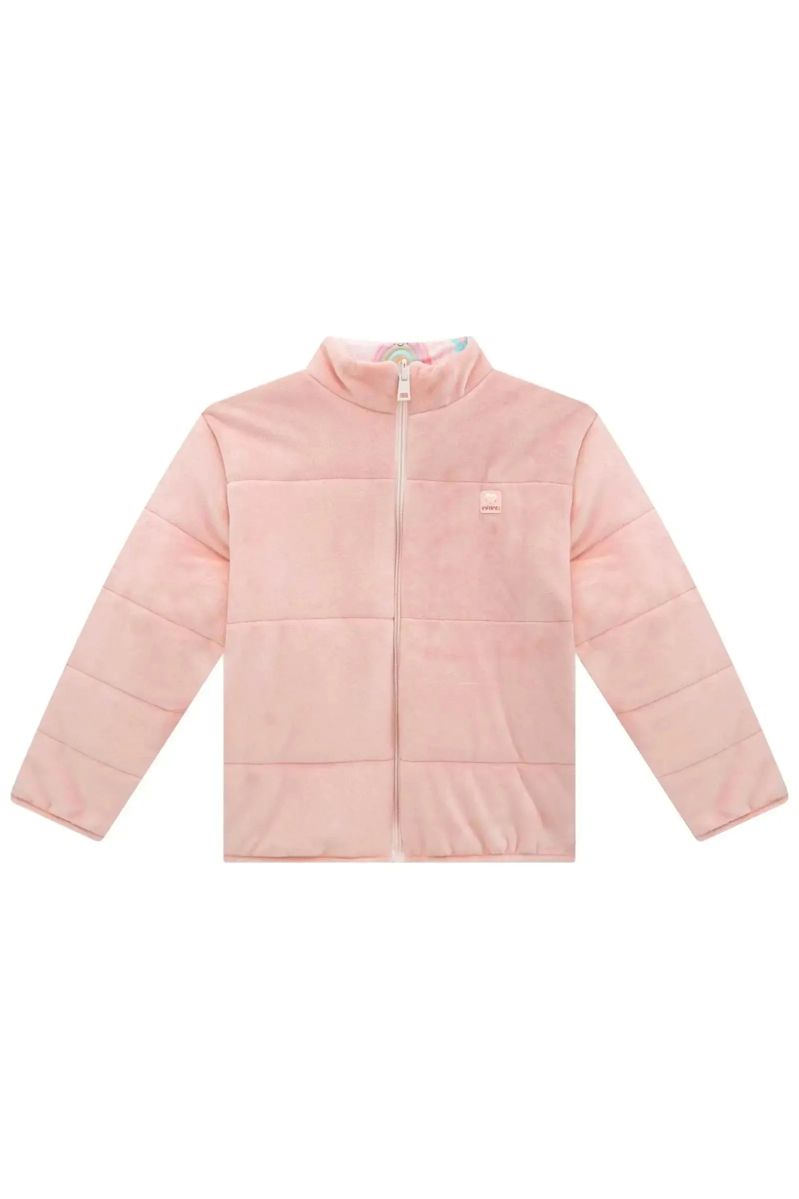 Jaqueta Puffer Reversível em Veludo com Elastano e Malha Comfy 89666 Infanti Infantil Menina