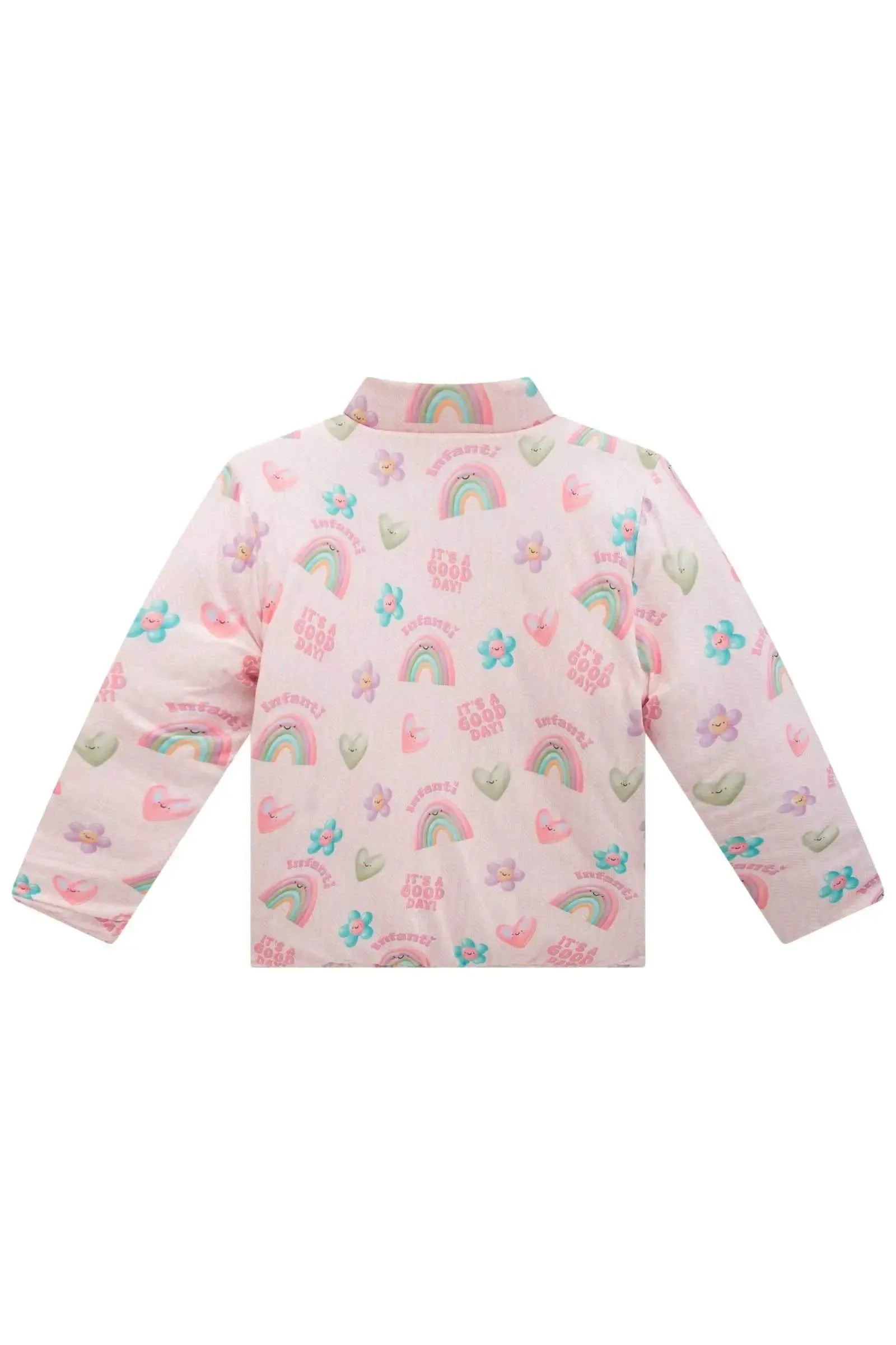 Jaqueta Puffer Reversível em Veludo com Elastano e Malha Comfy 89666 Infanti Infantil Menina