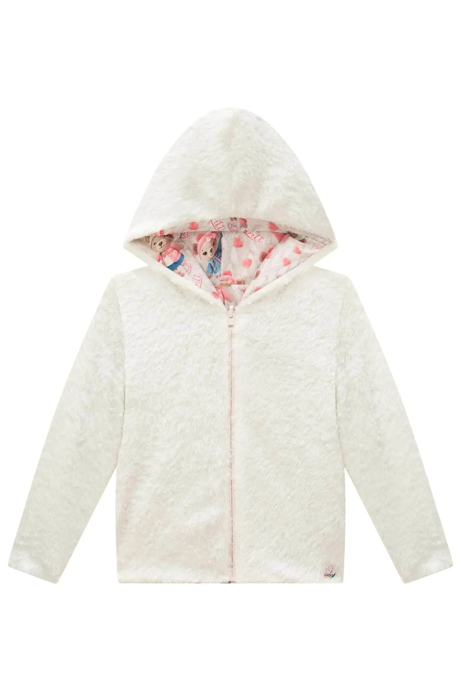 Jaqueta Reversível em Nylon e Pelo Carneirinho 89667 Infanti Infantil Menina