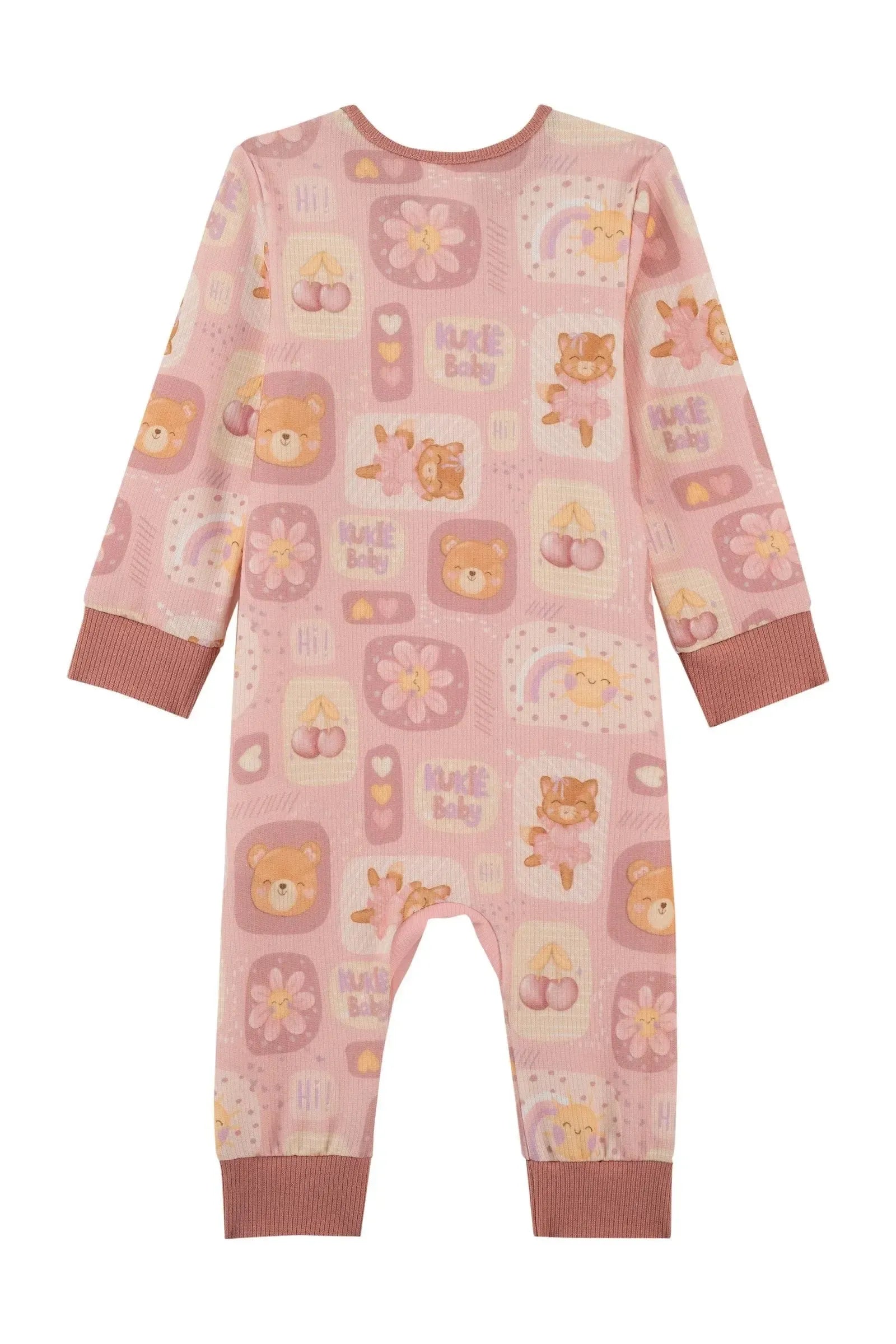 Macacão em Canelado 92273 Kukiê Bebê Menina