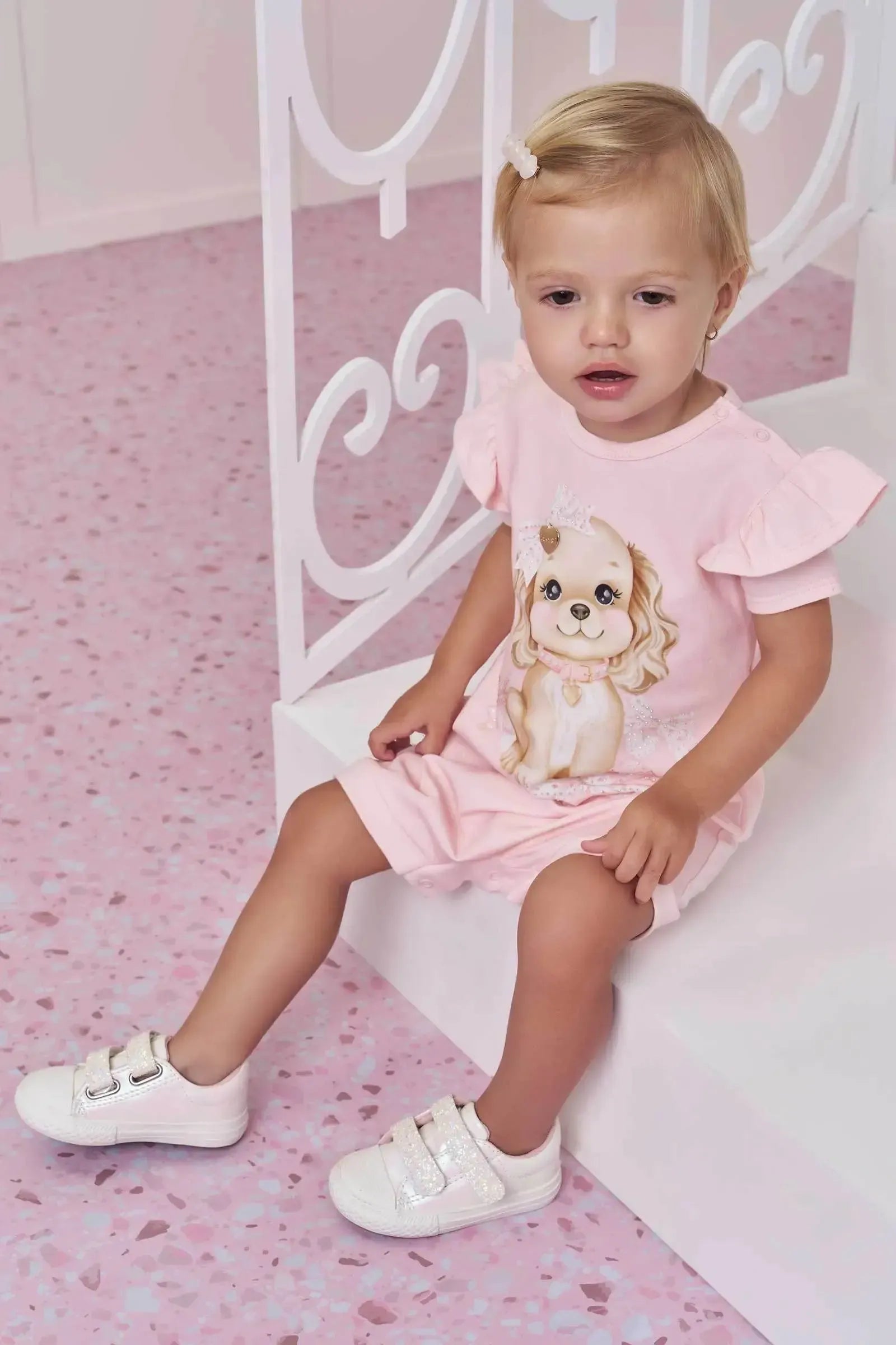 Macacão em Cotton 98105 Infanti Bebê Menina