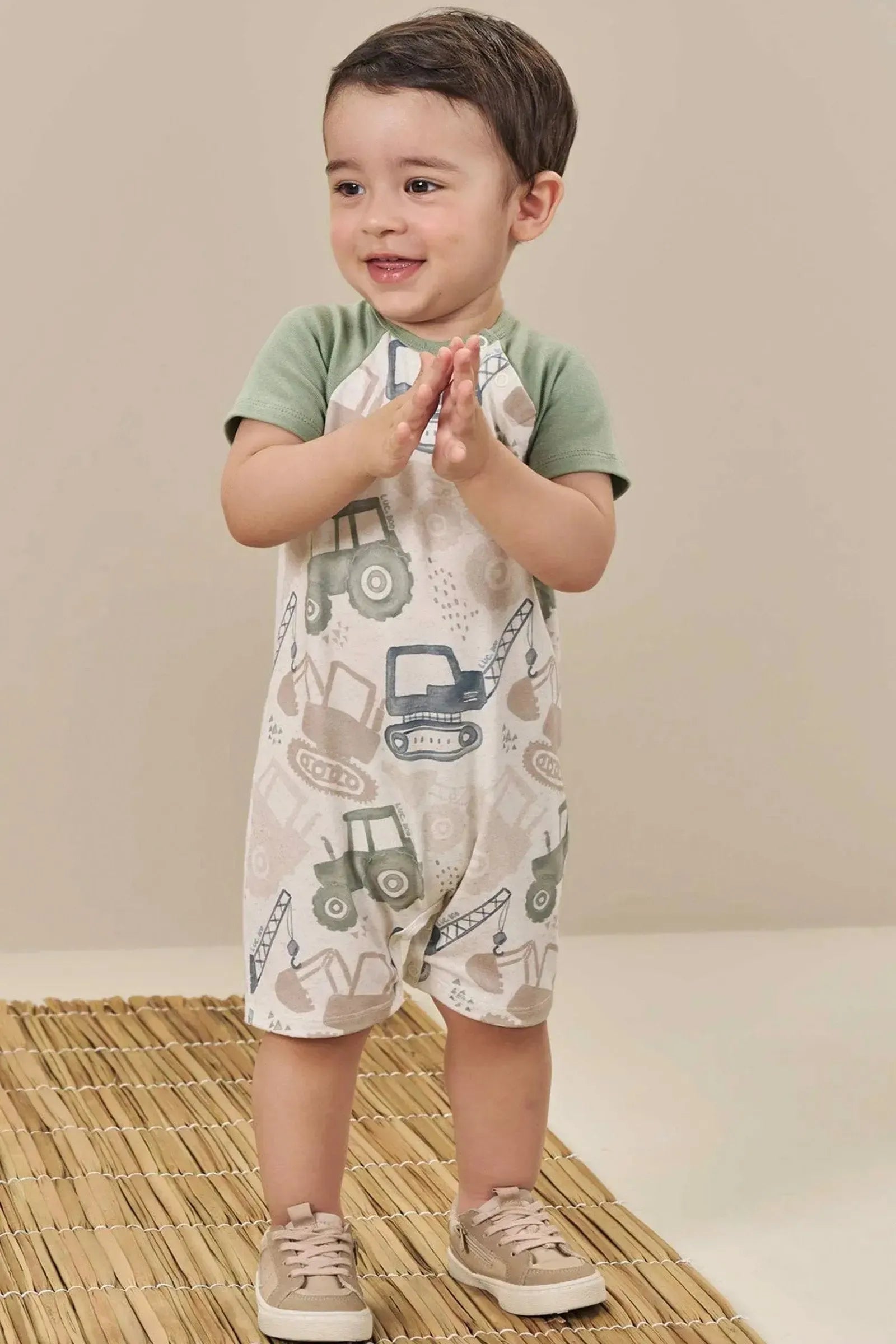 Macacão em Malha Power e Ribana 1x1 83844 LucBoo Bebê Menino