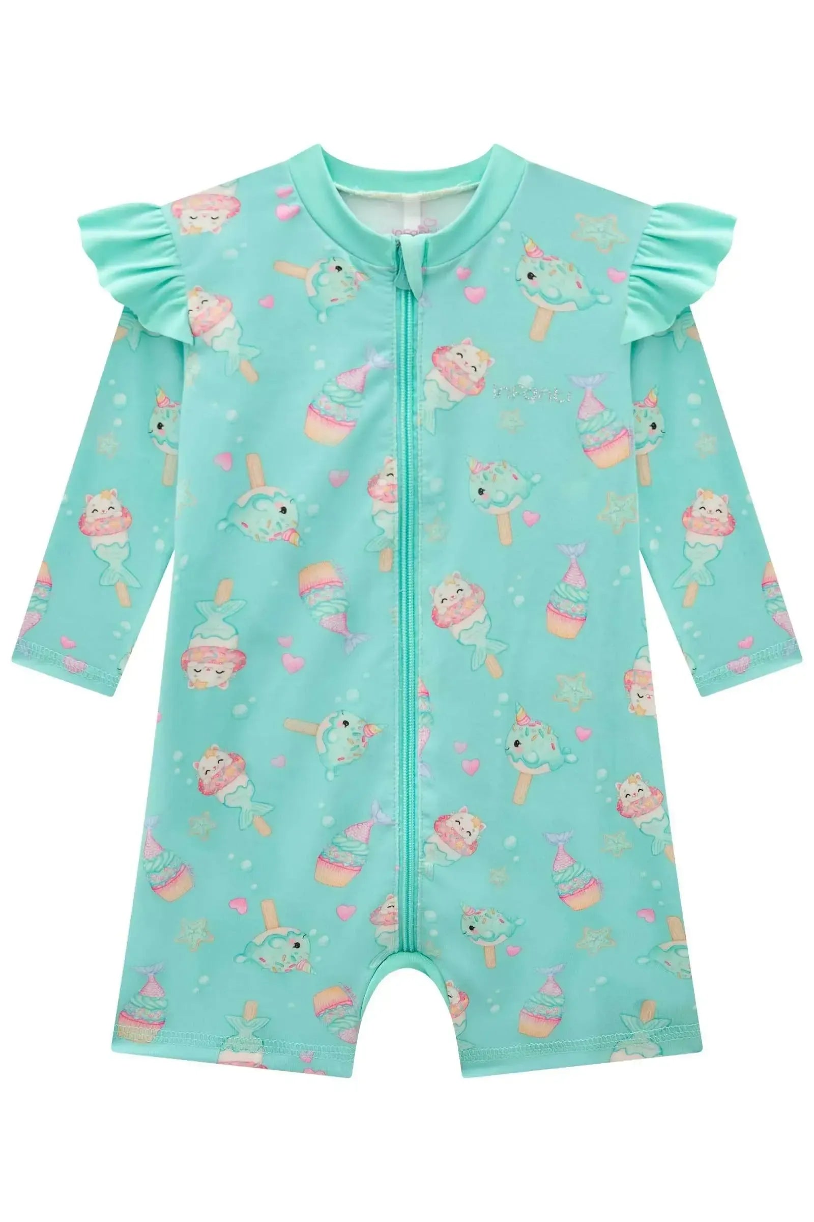 Macacão em Malha Uv Dry com Proteção Uv 50+ 84855 Infanti Bebê Menina