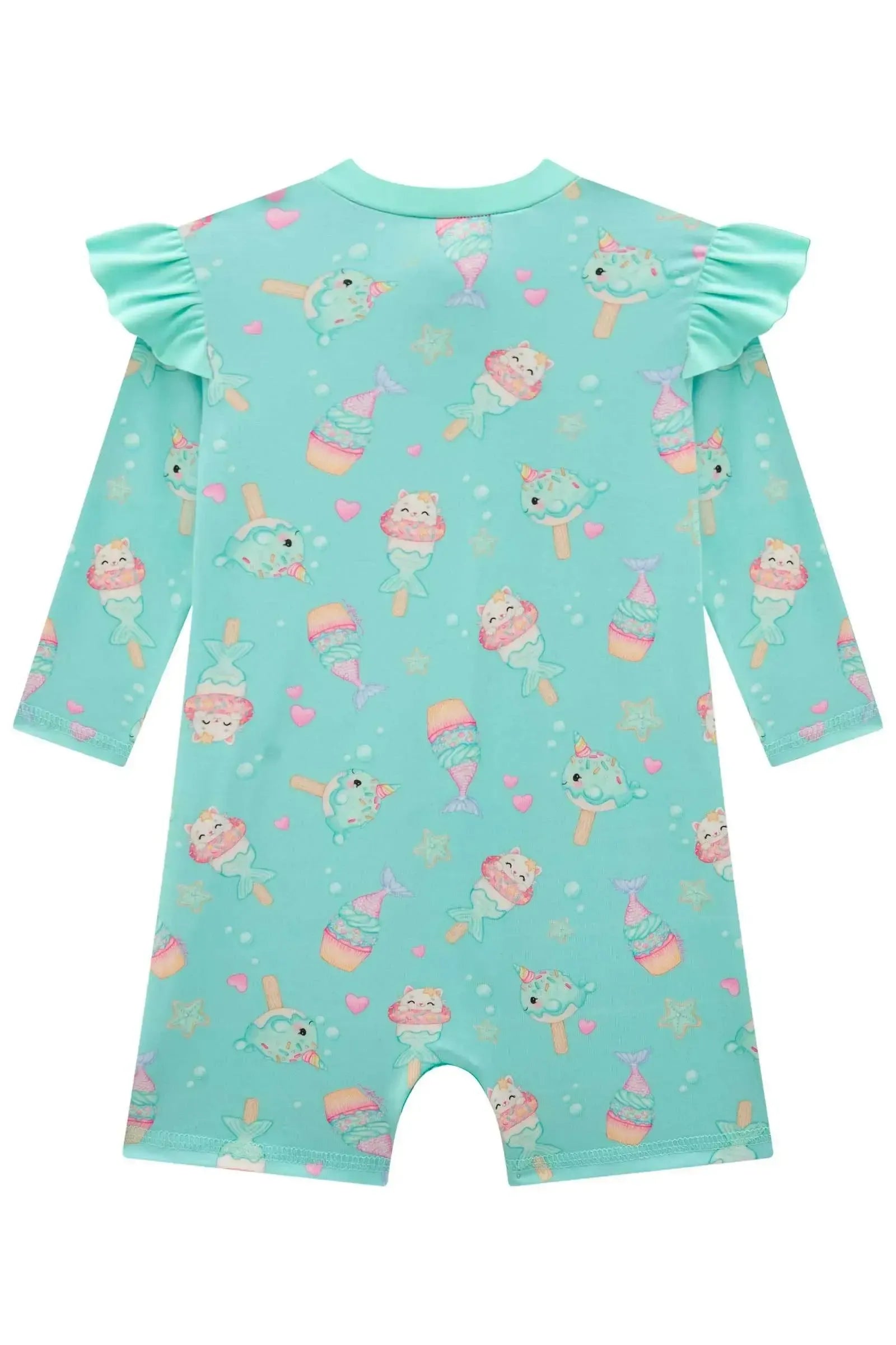 Macacão em Malha Uv Dry com Proteção Uv 50+ 84855 Infanti Bebê Menina