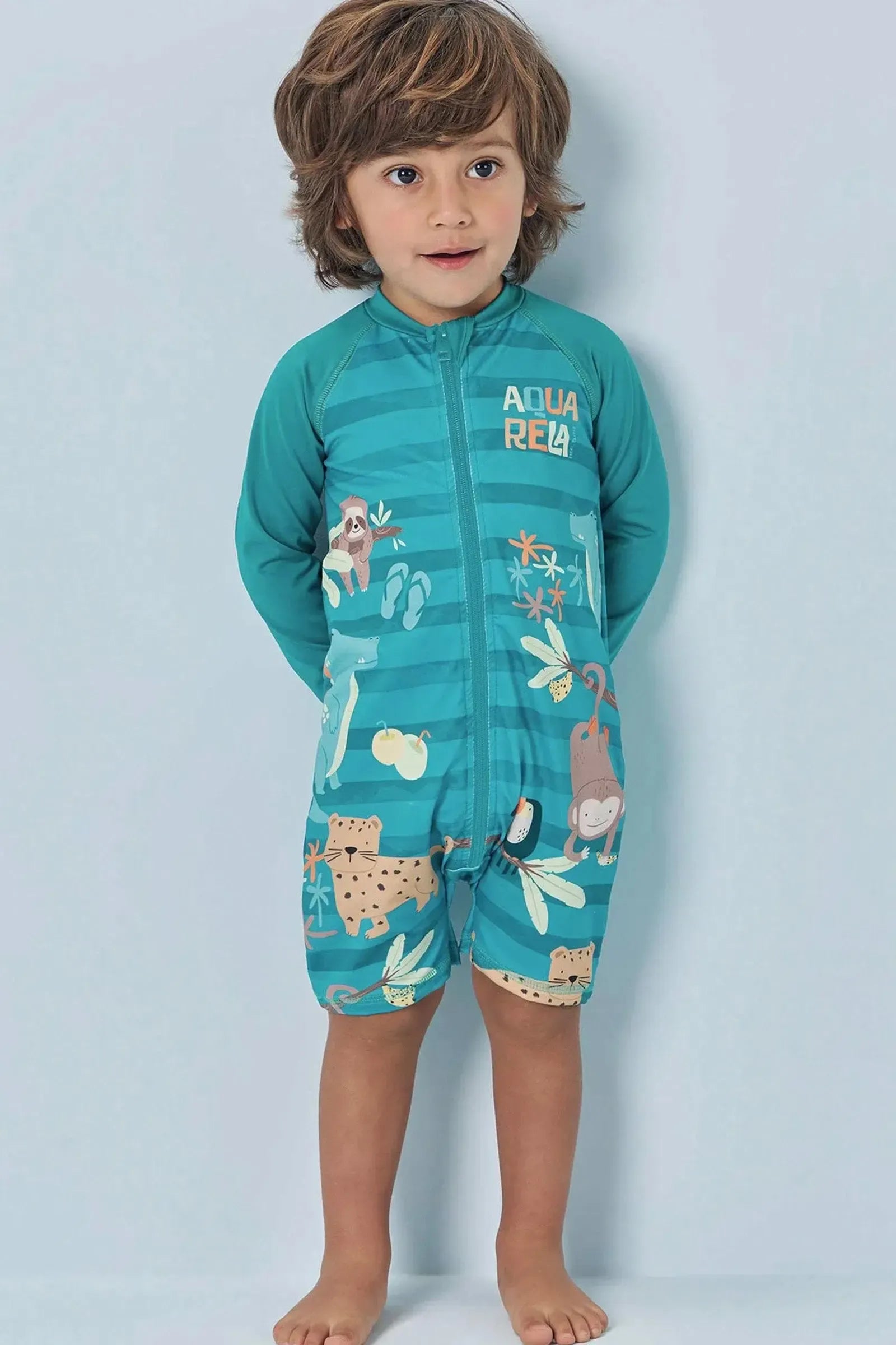 Macacão em Malha UV Dry com Proteção UV 50+ 85535 LucBoo Bebê Menino