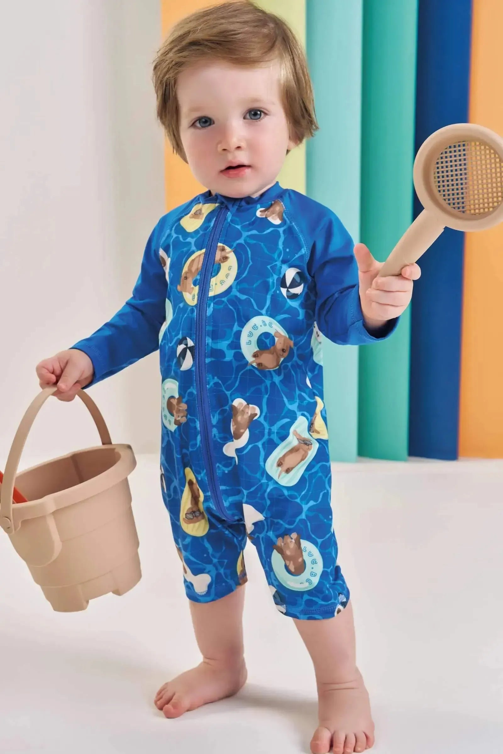 Macacão em Malha UV Dry com Proteção UV 50+ 87645 LucBoo Bebê Menino