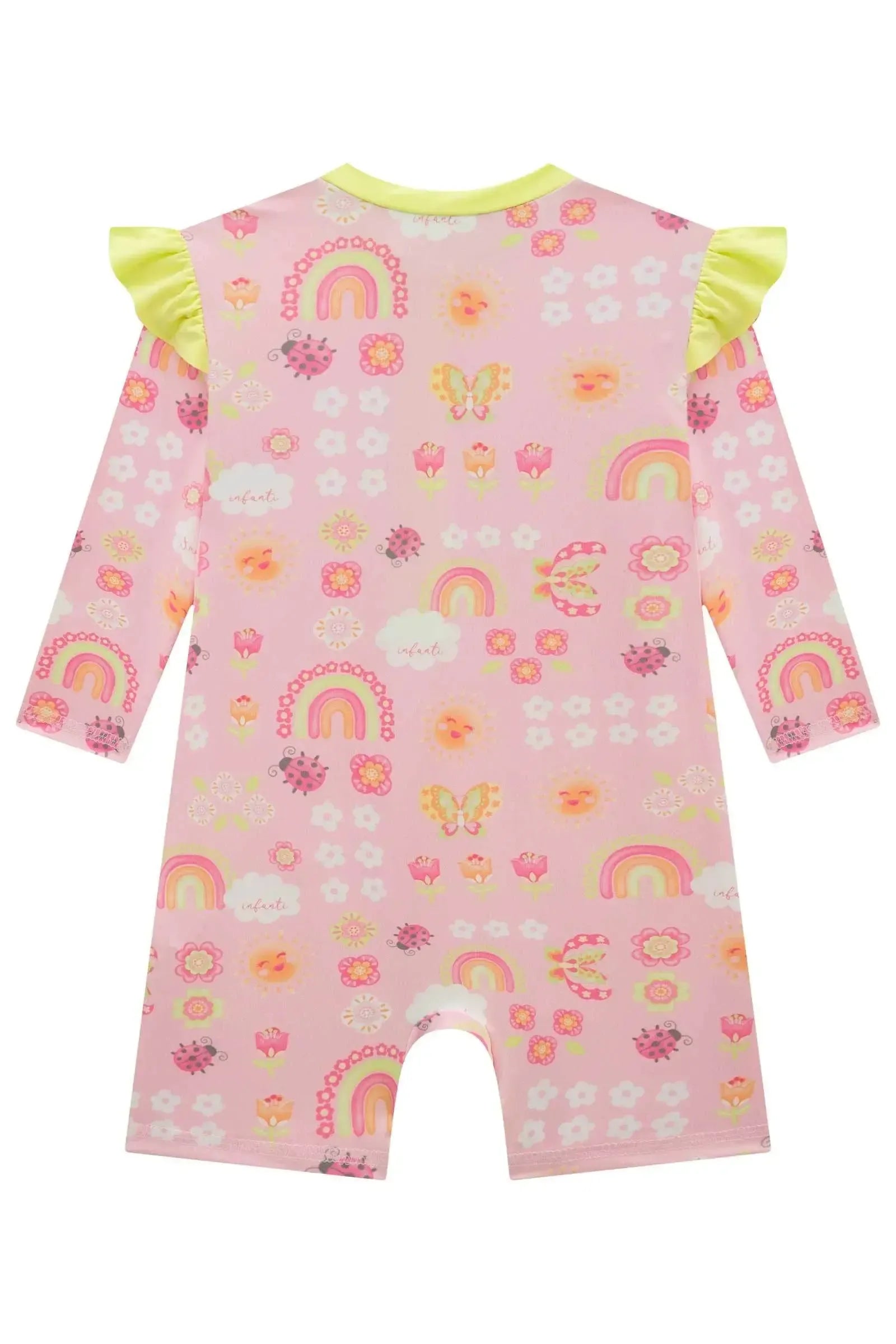 Macacão em Malha UV Dry com Proteção UV 50+ 99154 Infanti Bebê Menina