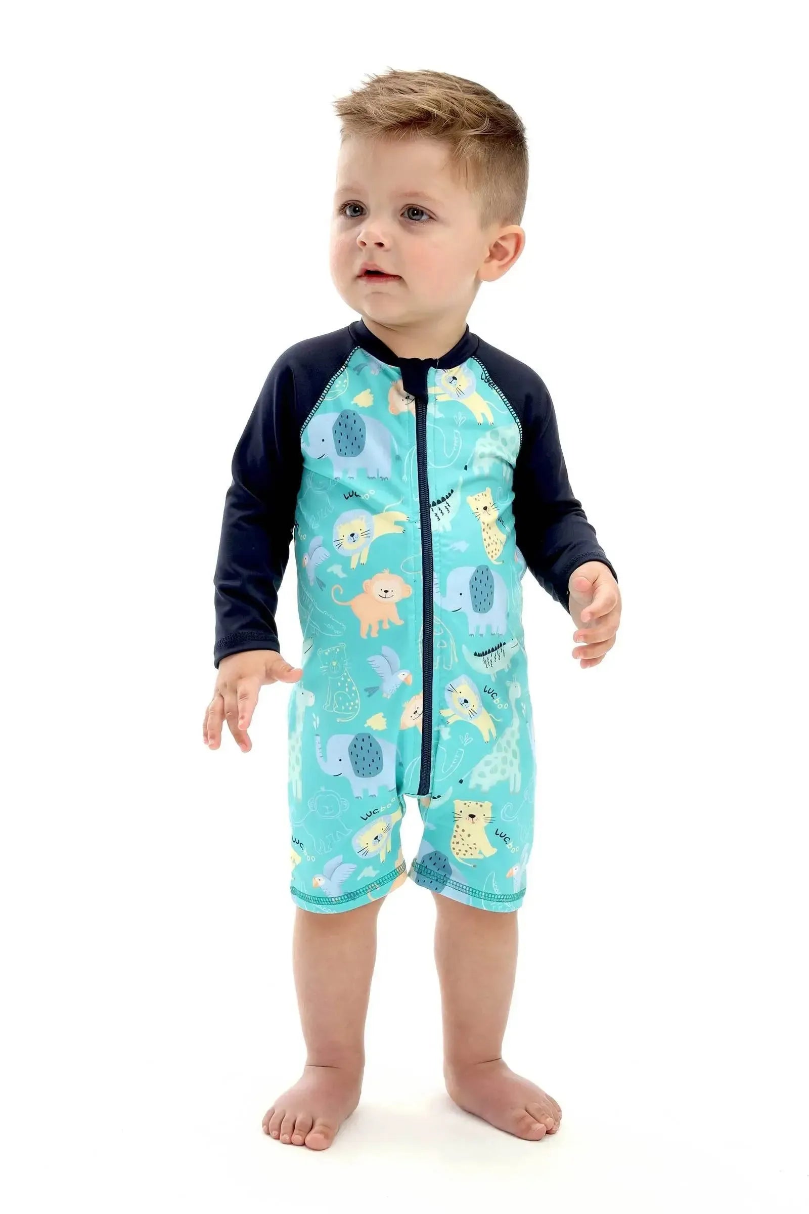 Macacão em Malha UV Dry com Proteção UV50+ 92879 LucBoo Bebê Menino