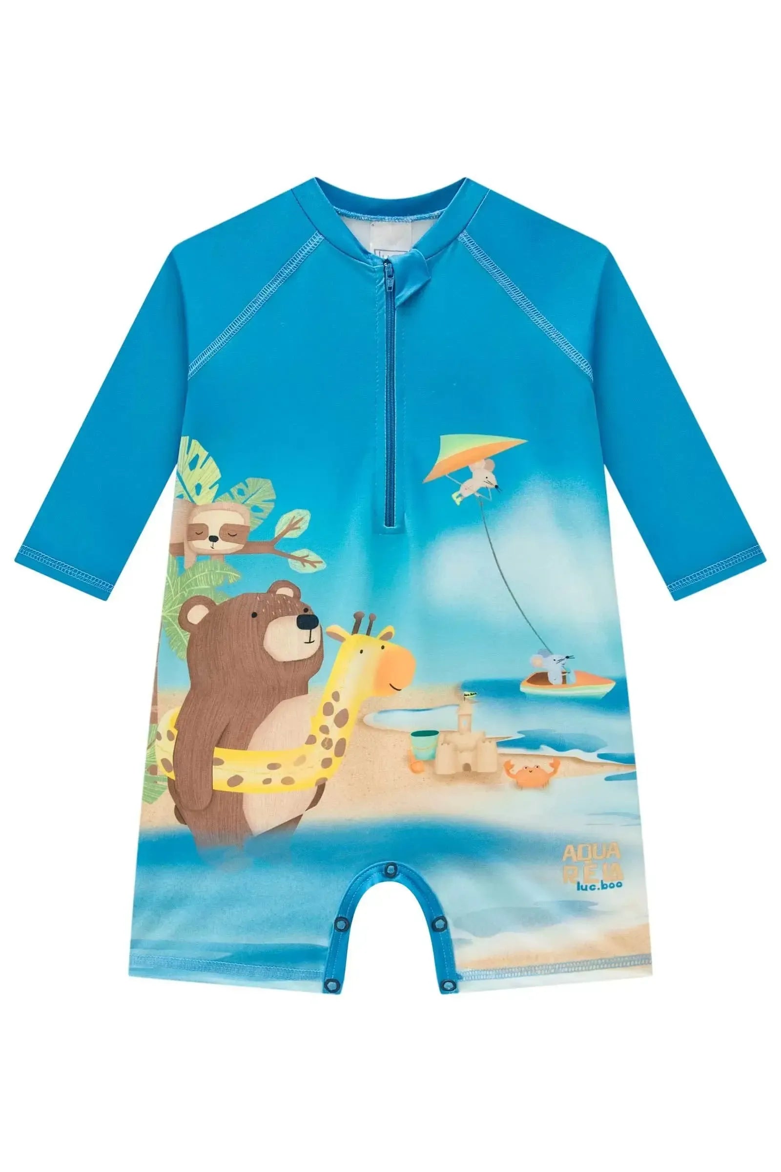 Macacão em Malha UV Dry com Proteção UV50+ 95740 LucBoo Bebê Menino