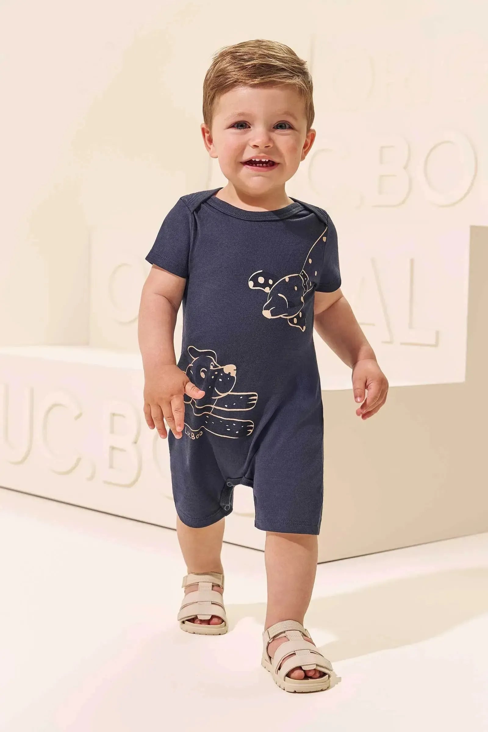 Macacão em Meia Malha 95308 LucBoo Bebê Menino