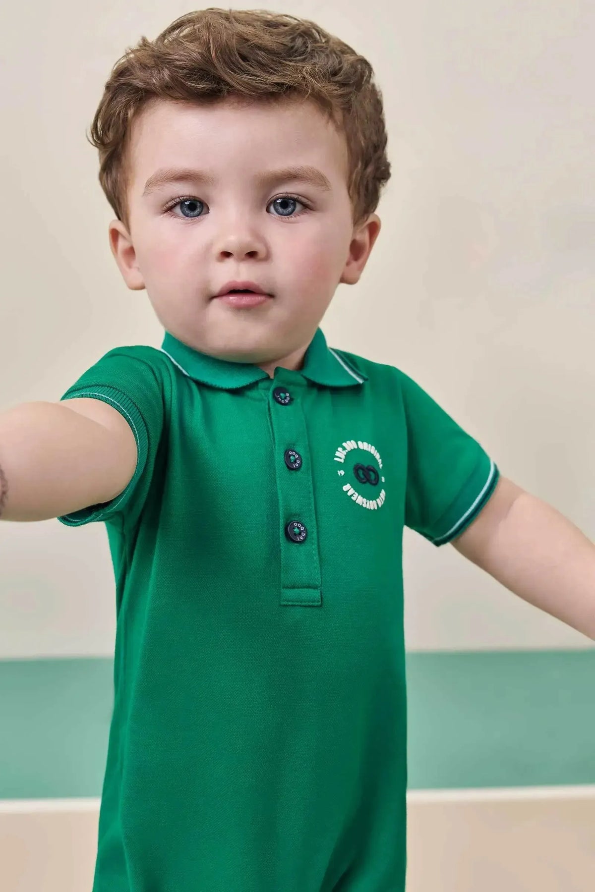 Macacão em Piquet com Elastano 99055 LucBoo Bebê Menino