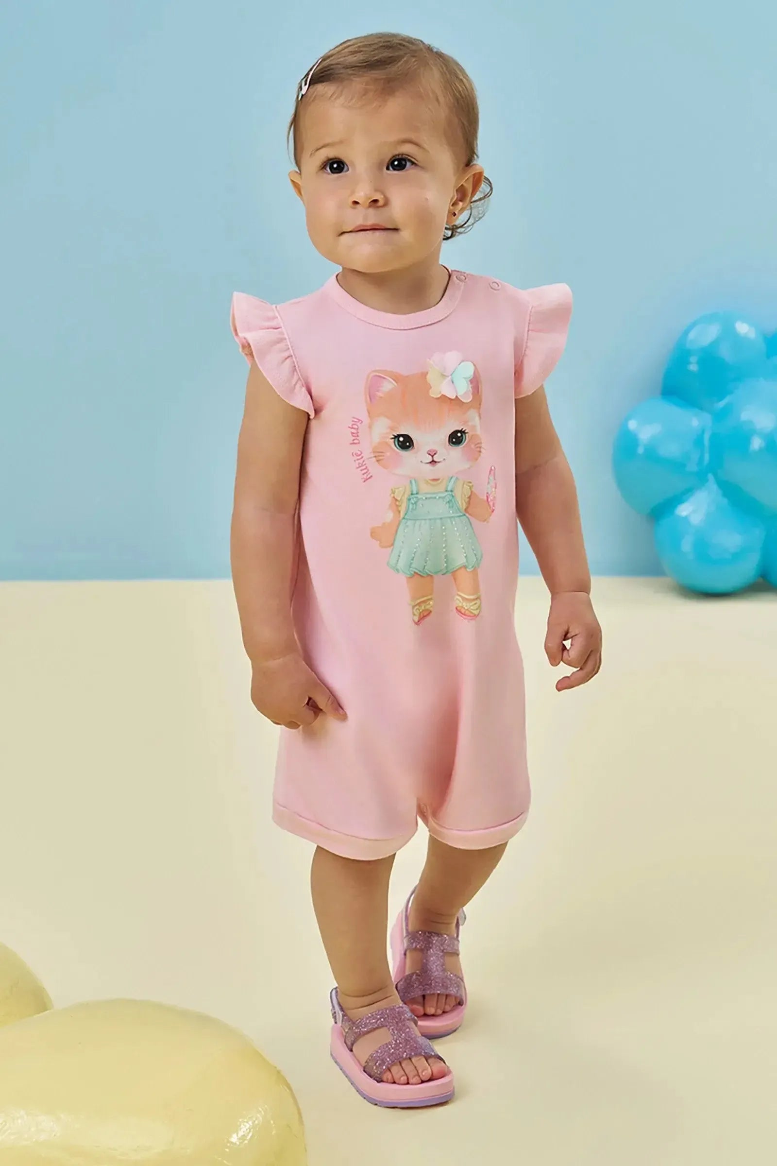 Macacão em Suedine 96885 Kukiê Bebê Menina