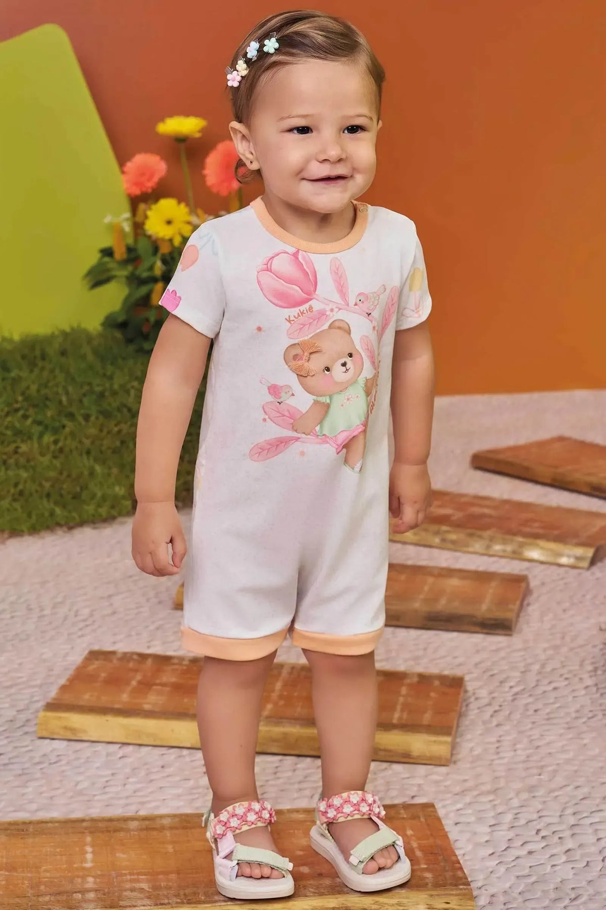 Macaquinho em Malha Power 99684 Kukiê Bebê Menina
