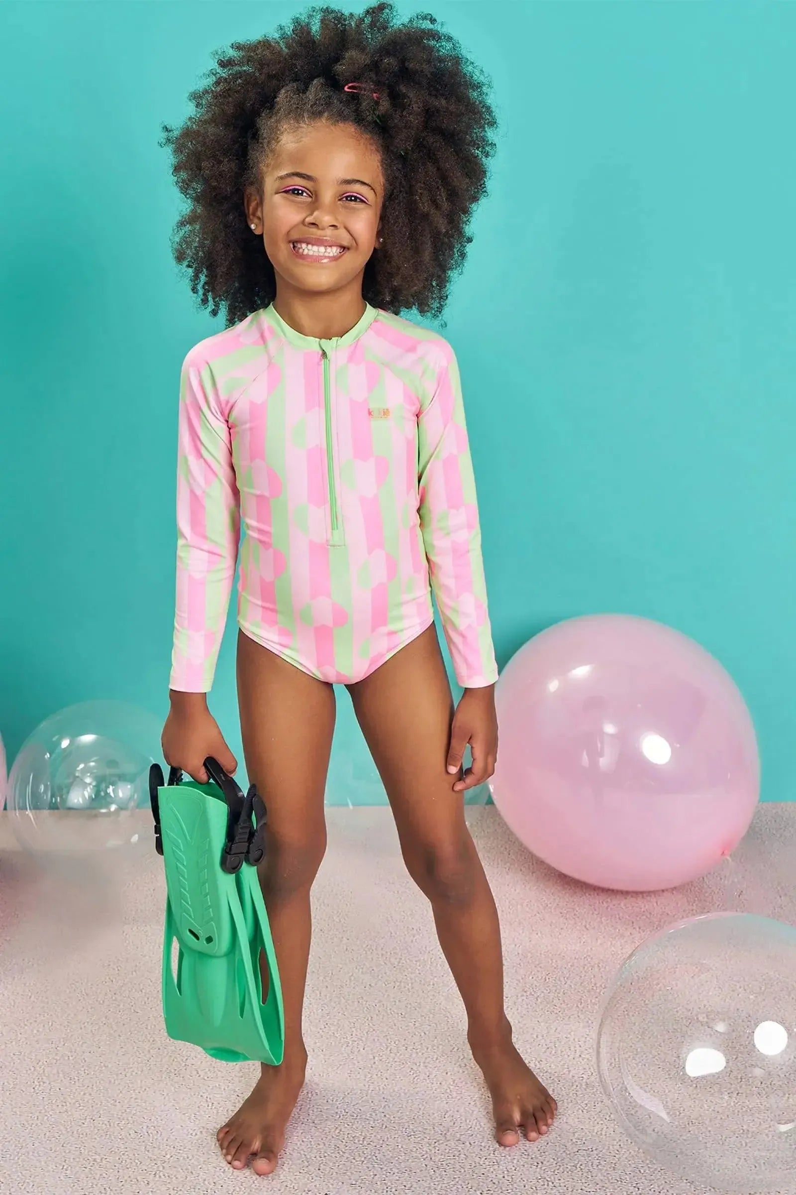 Maiô em Malha com Proteção UV 50+ 83562 Kukiê Infantil Menina