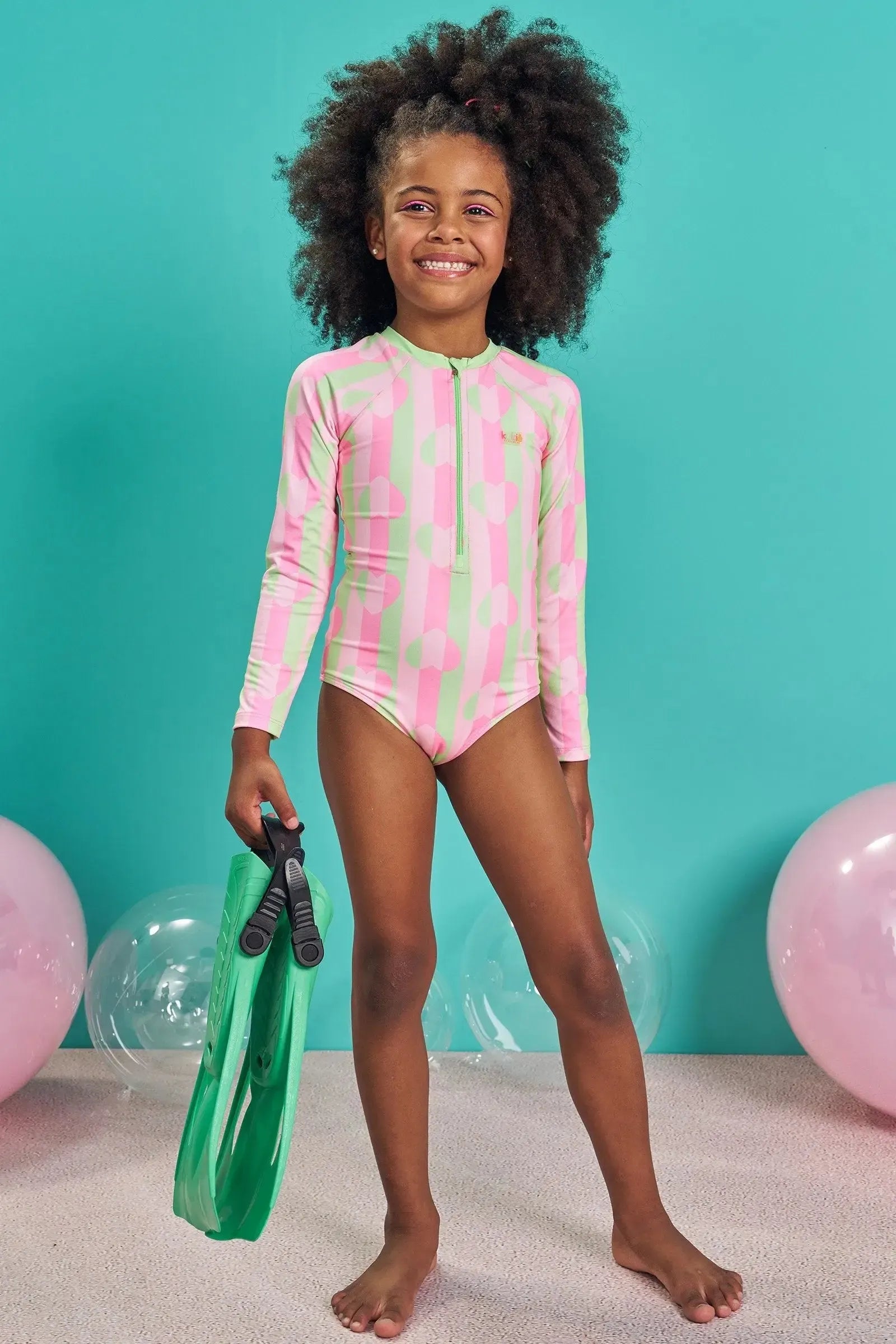 Maiô em Malha com Proteção UV 50+ 83562 Kukiê Infantil Menina