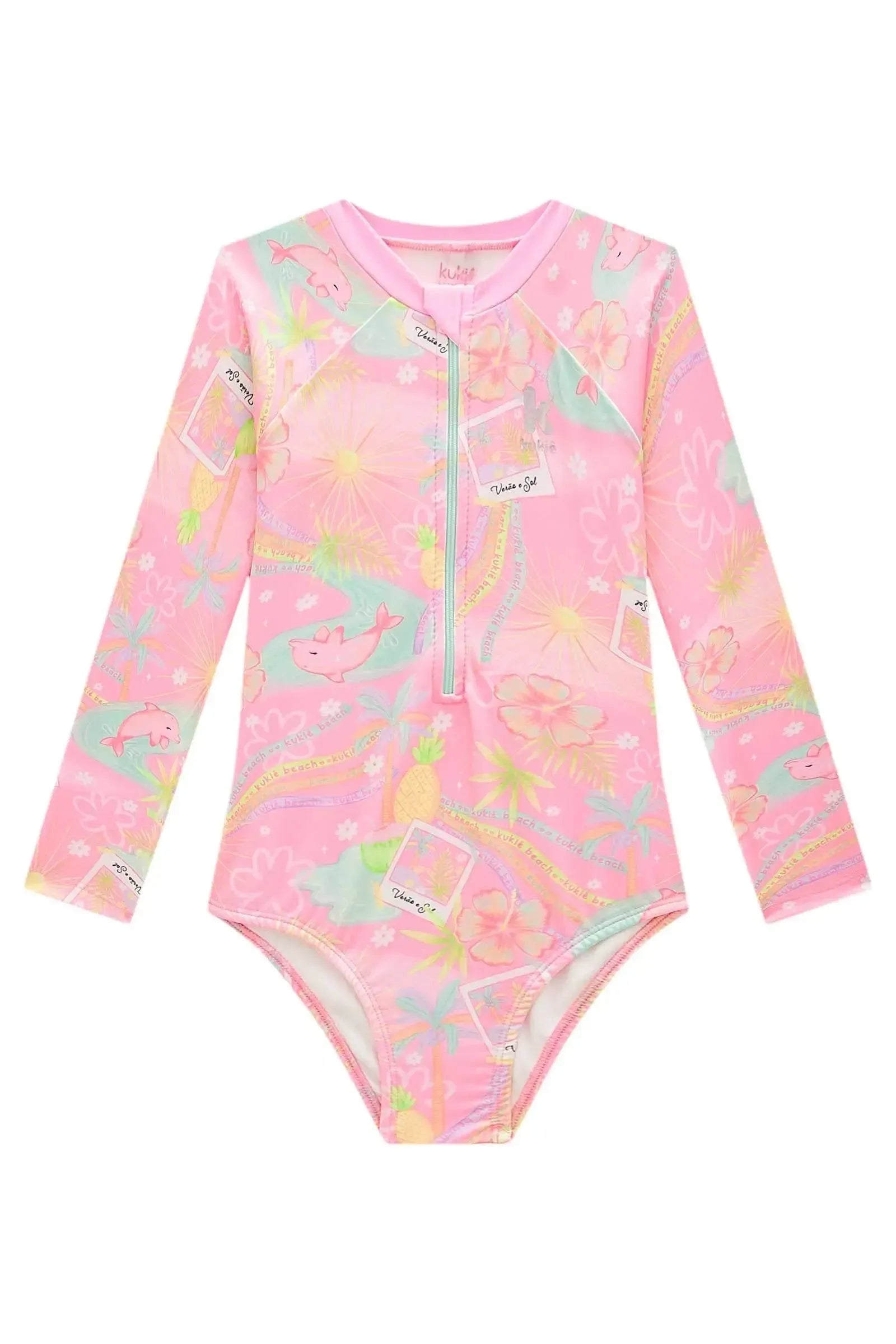 Maiô em Malha com Proteção UV50+ 99083 Kukiê Infantil Menina