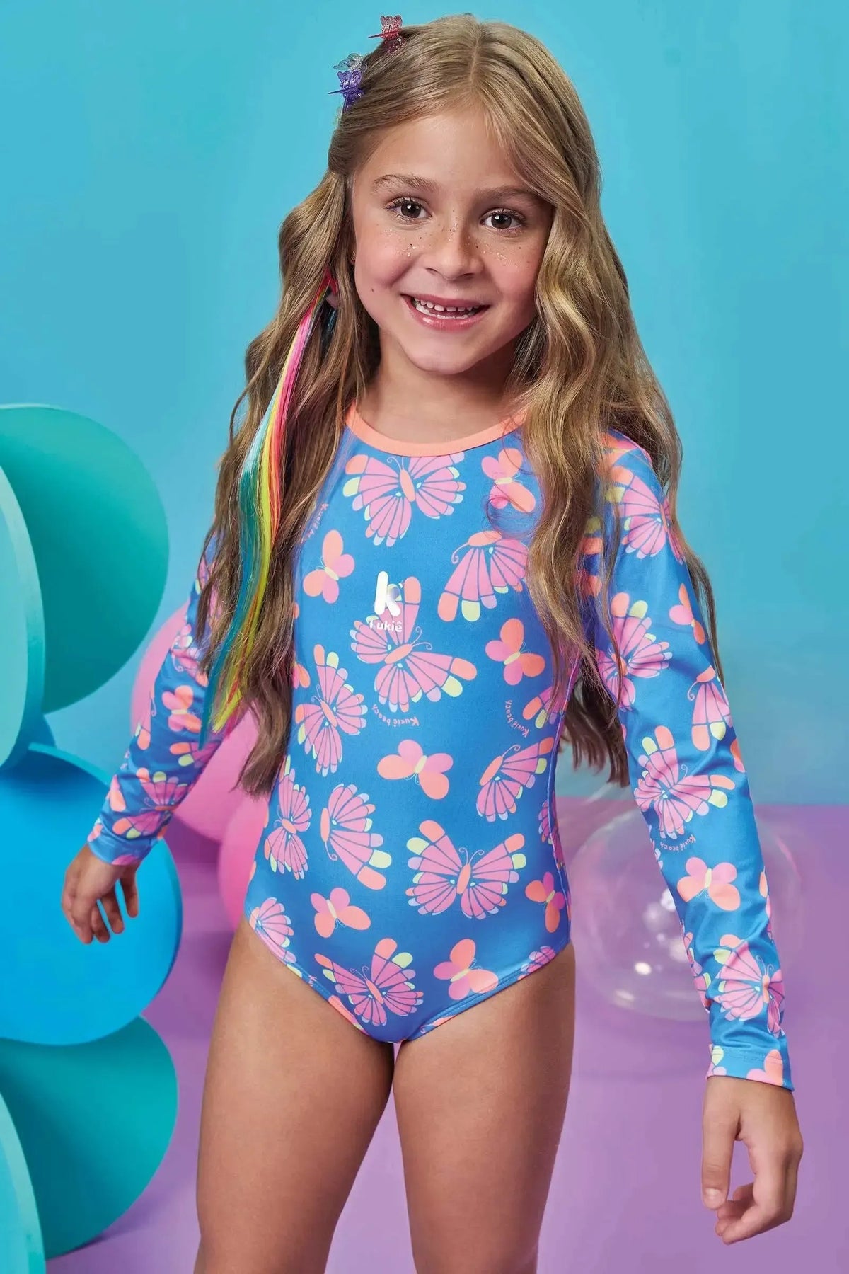 Maiô em Malha com Proteção UV50+ 99549 Kukiê Infantil Menina